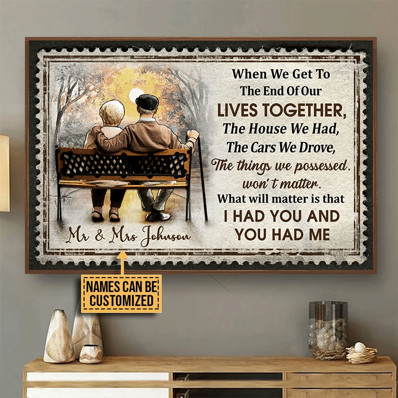 Premium Old Husband And Wife Canvas