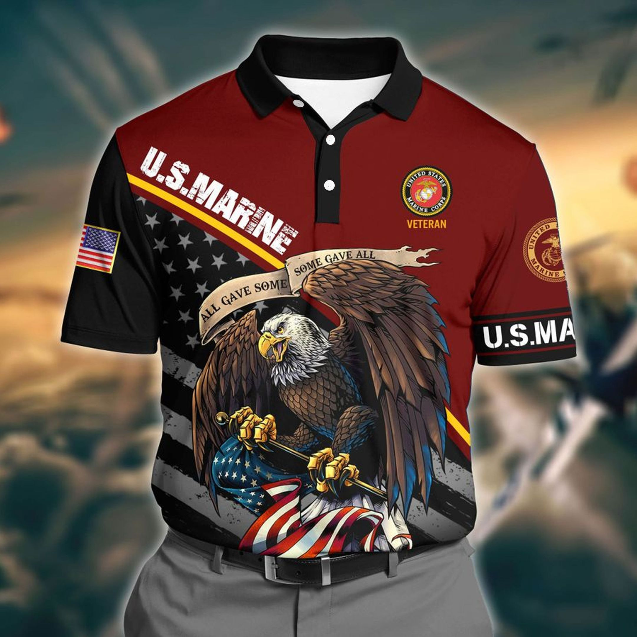 Premium U.S Navy Pattern 2 3D Polo All Over Printed DDD160602MT