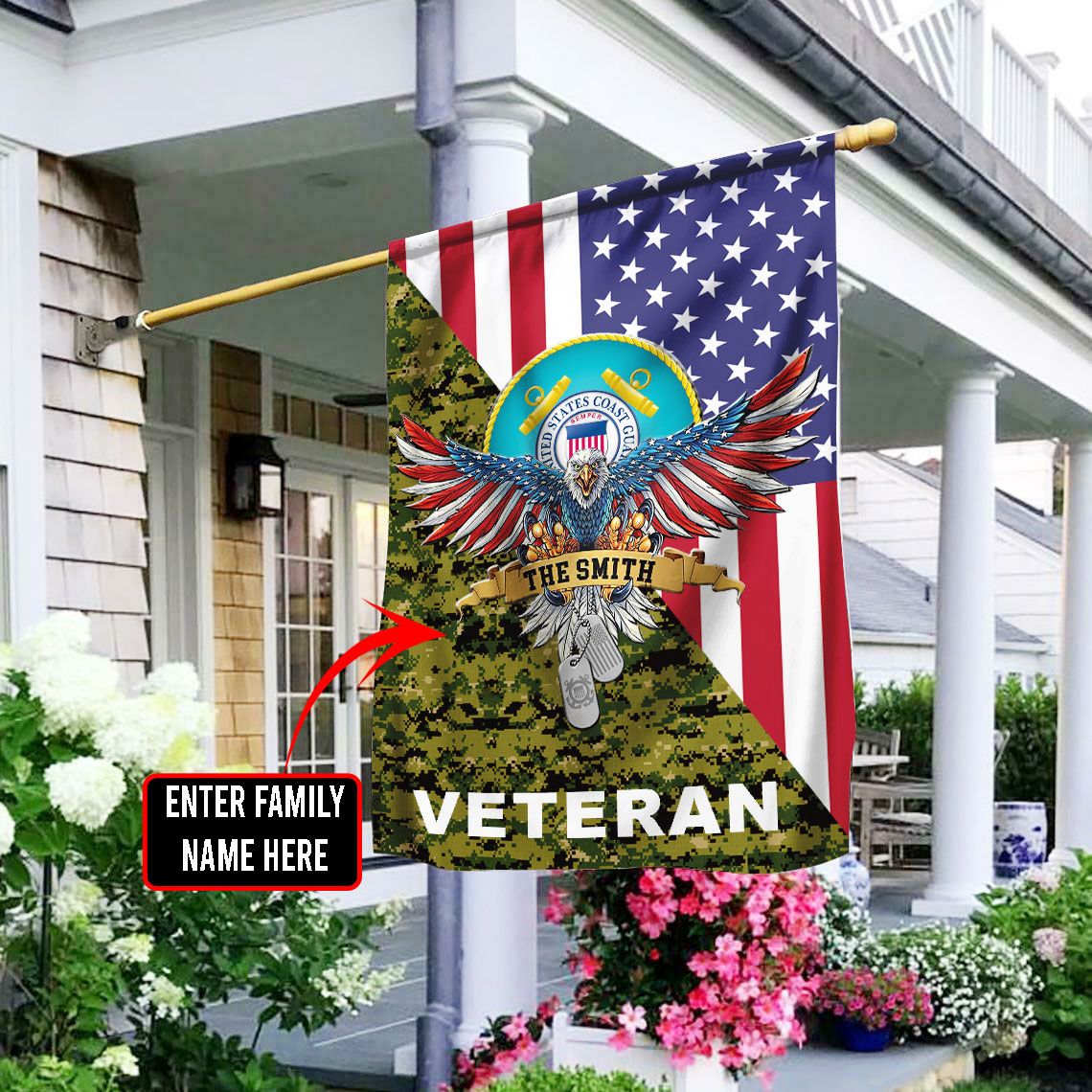 USCG – Coast Guard Veteran Flag NDT180609MH