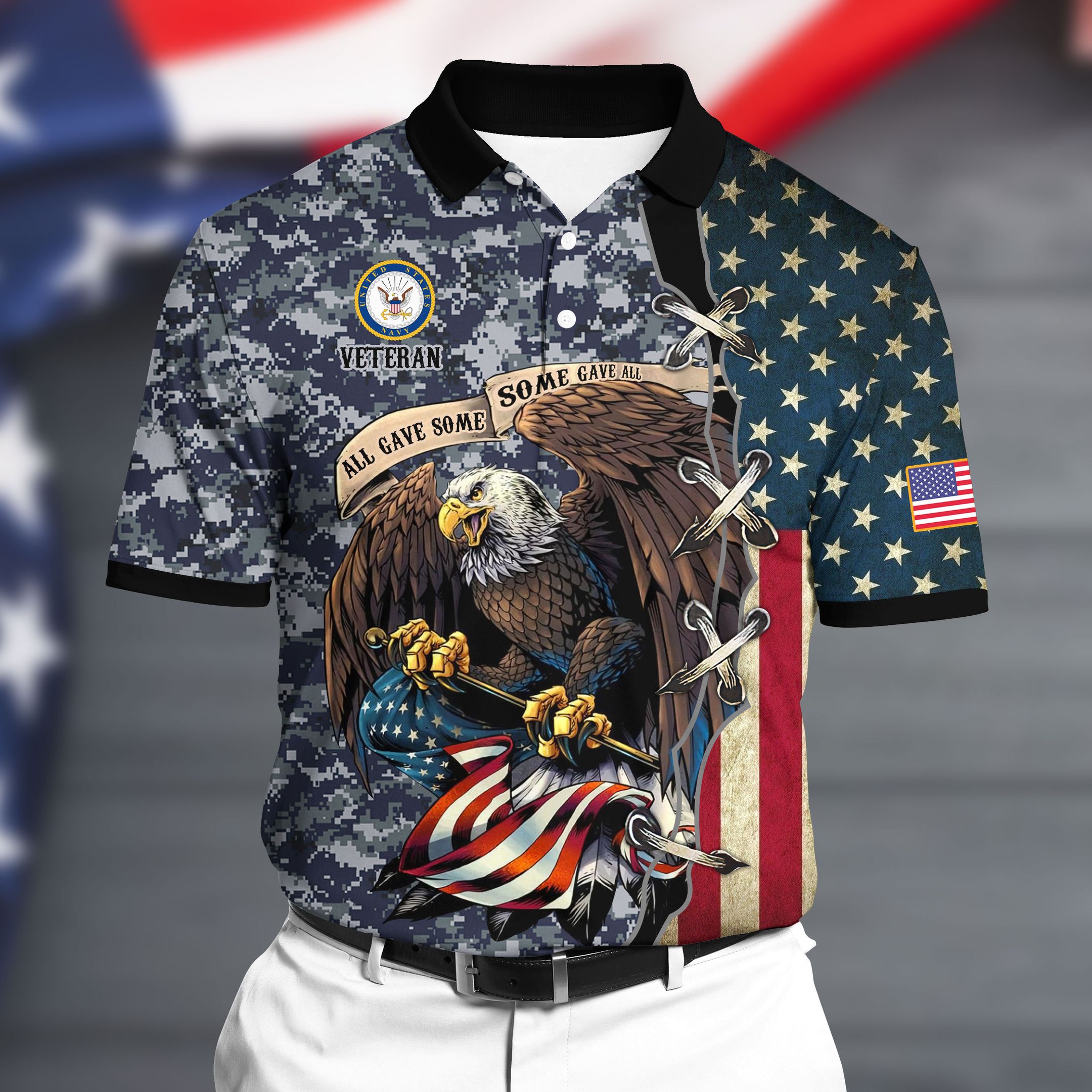 Premium U.S Navy 2 Polo All Over Printed NDT070808XX
