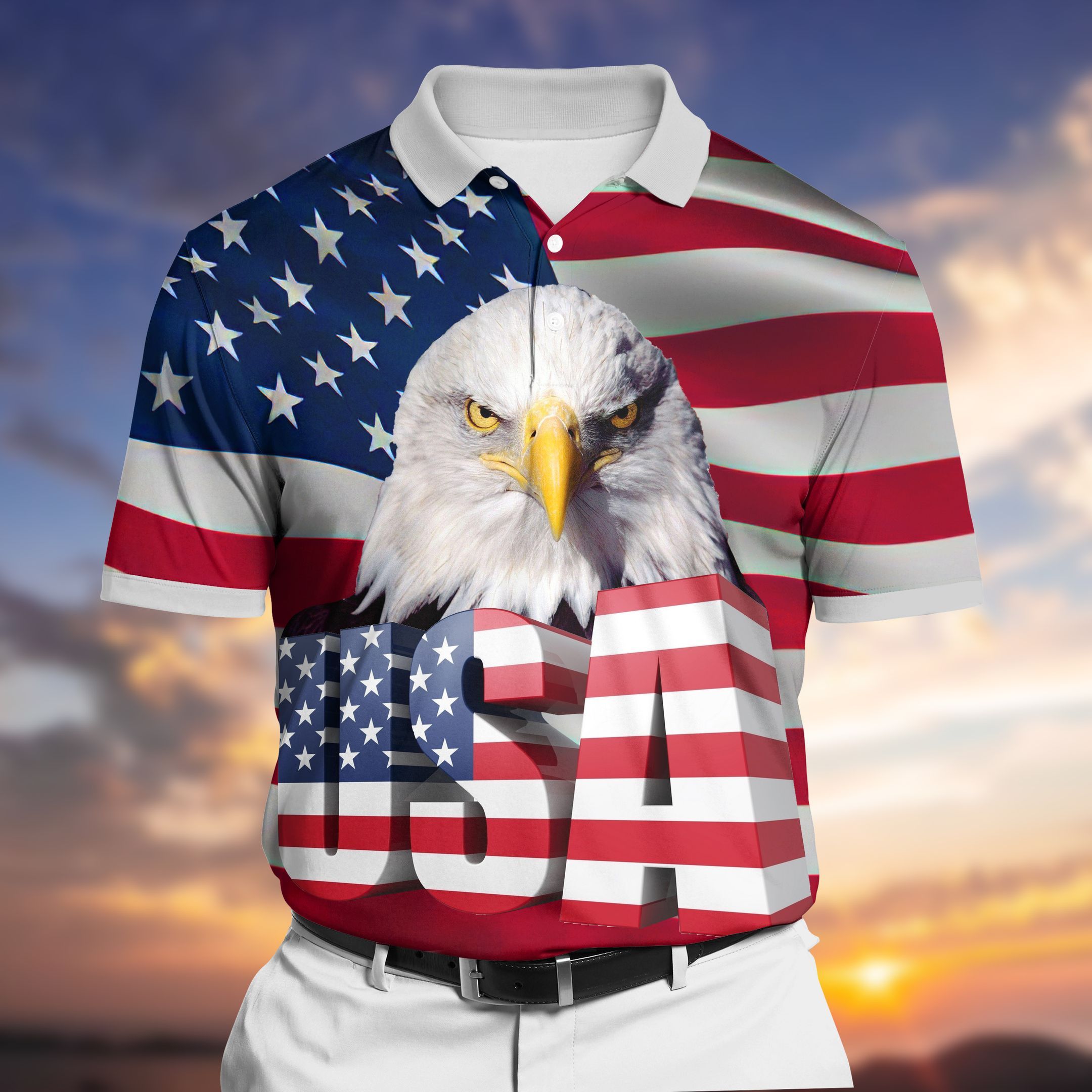 Premium Patriotic 3D Polo All Over Printed DDD280501MT
