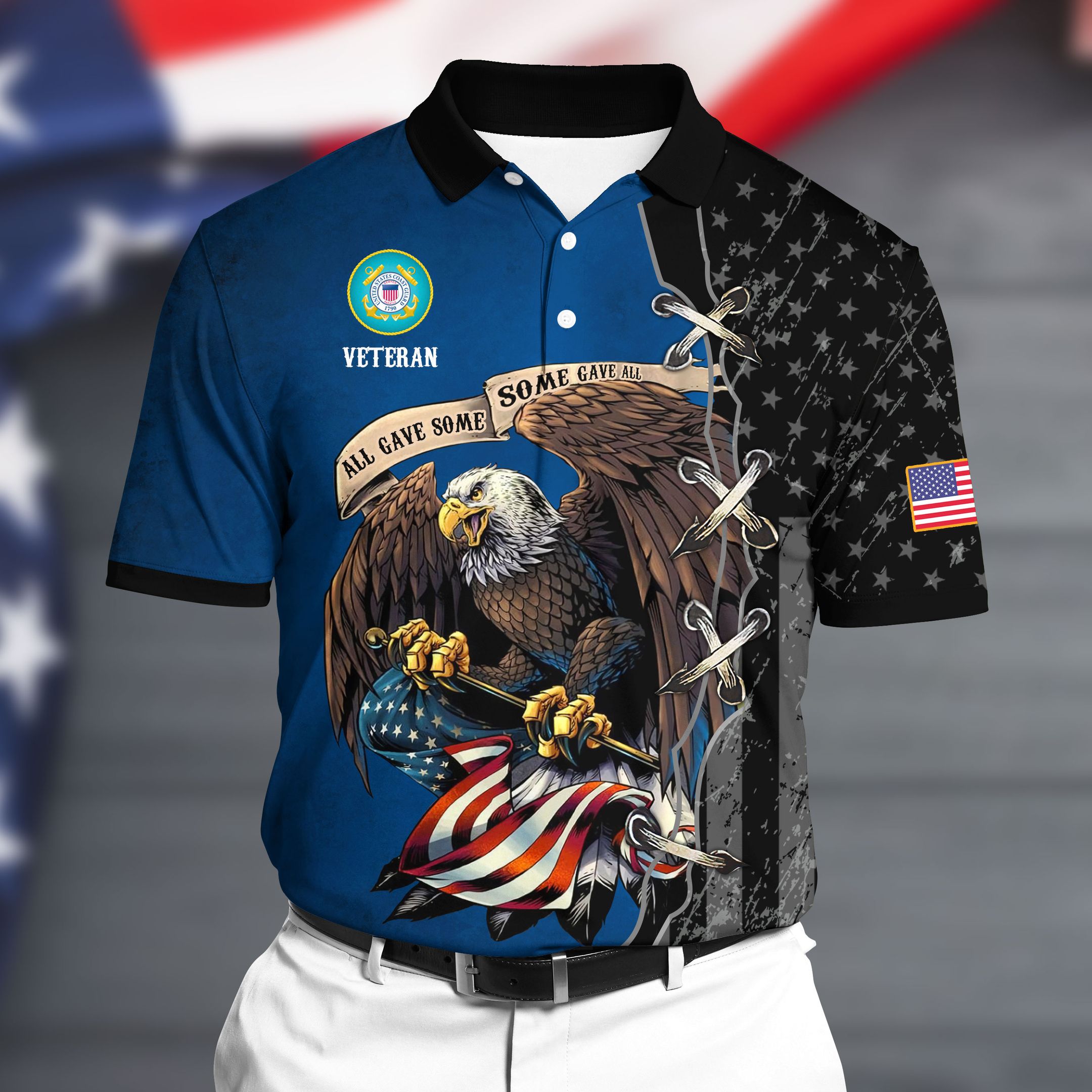 Premium U.S Coast Guard Polo All Over Printed NDT070705XX