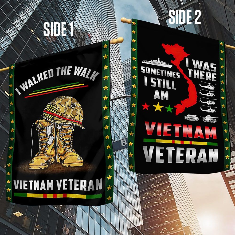 Premium I Walked The Walk Vietnam Veteran Flag TVN201003