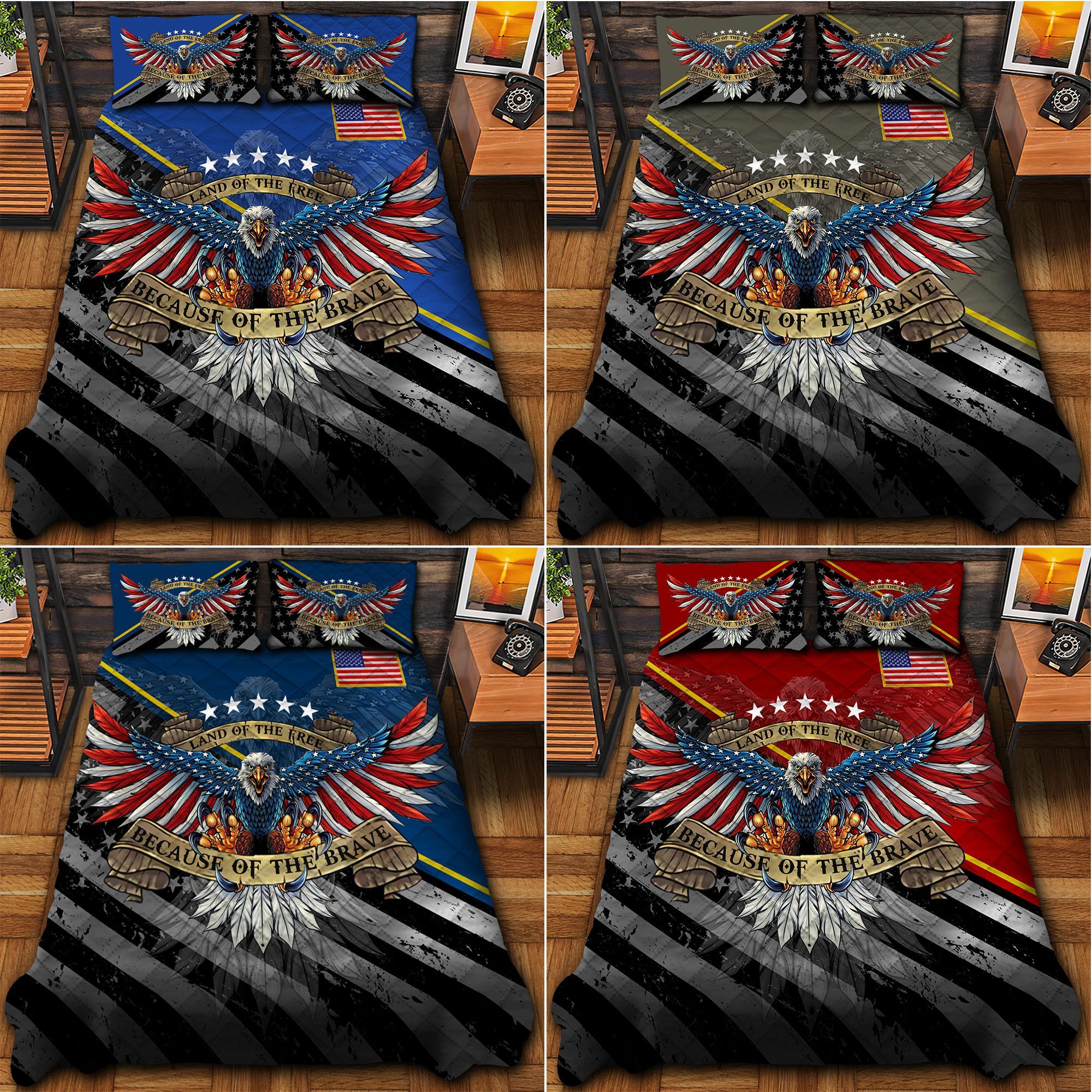 Unique Veteran American Bedding Set PVC121001