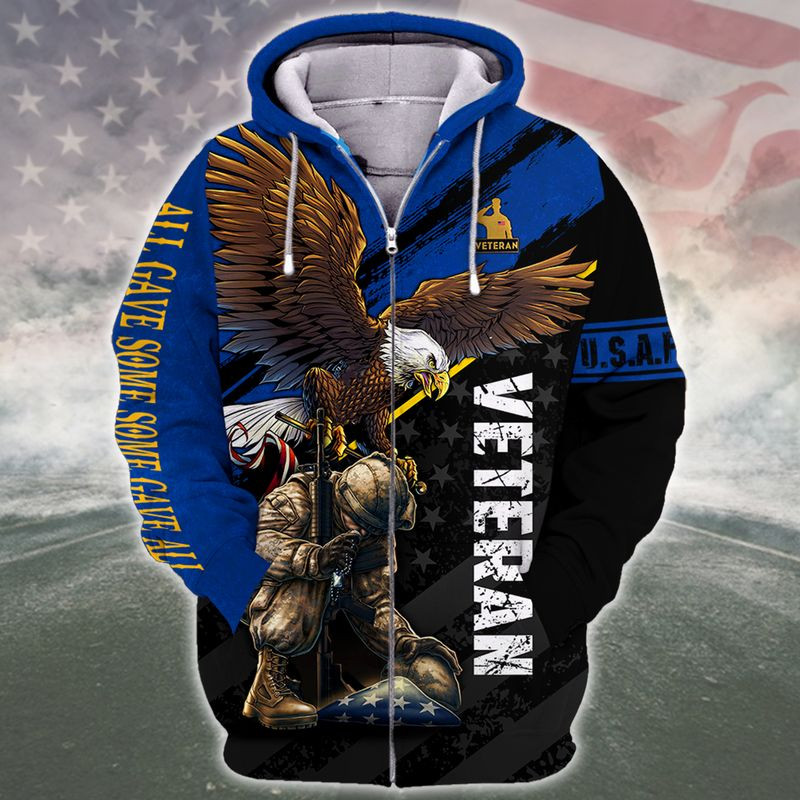 Proud To Be An American Veteran Zip Up Hoodie XC6005