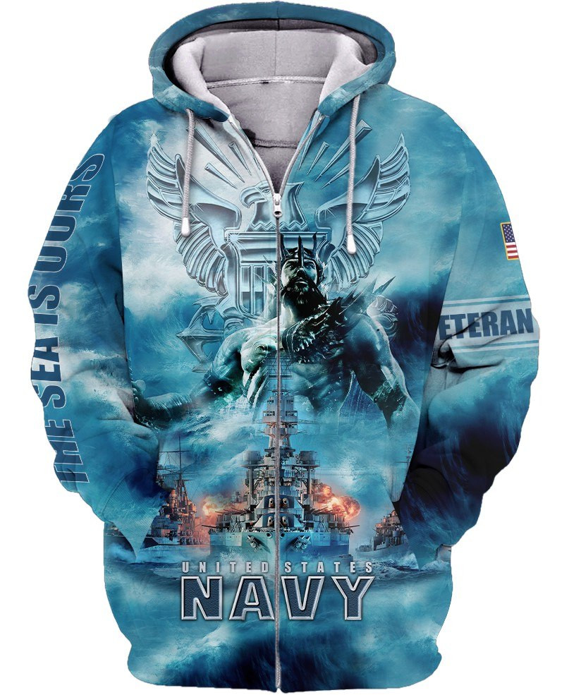Unique The Sea Is Ours Zip Up Hoodie PVC231115