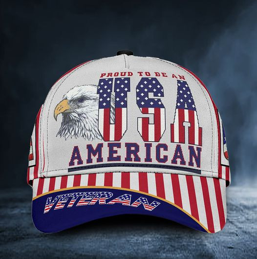 Premium Proud To Be An American Veteran Cap PVC231111