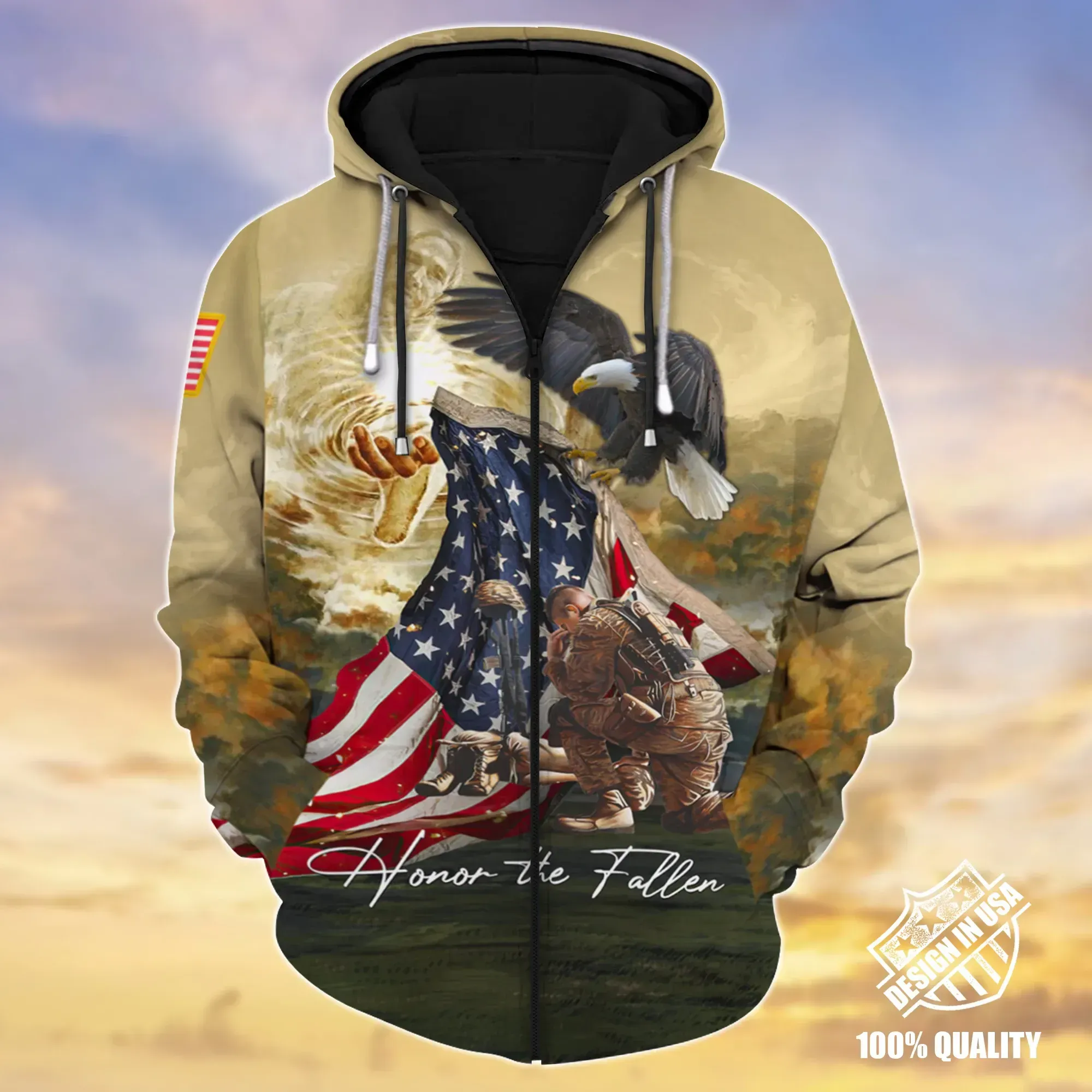 Premium Unique Veteran Zip Up Hoodie Ultra Soft and Warm NTK270401MD