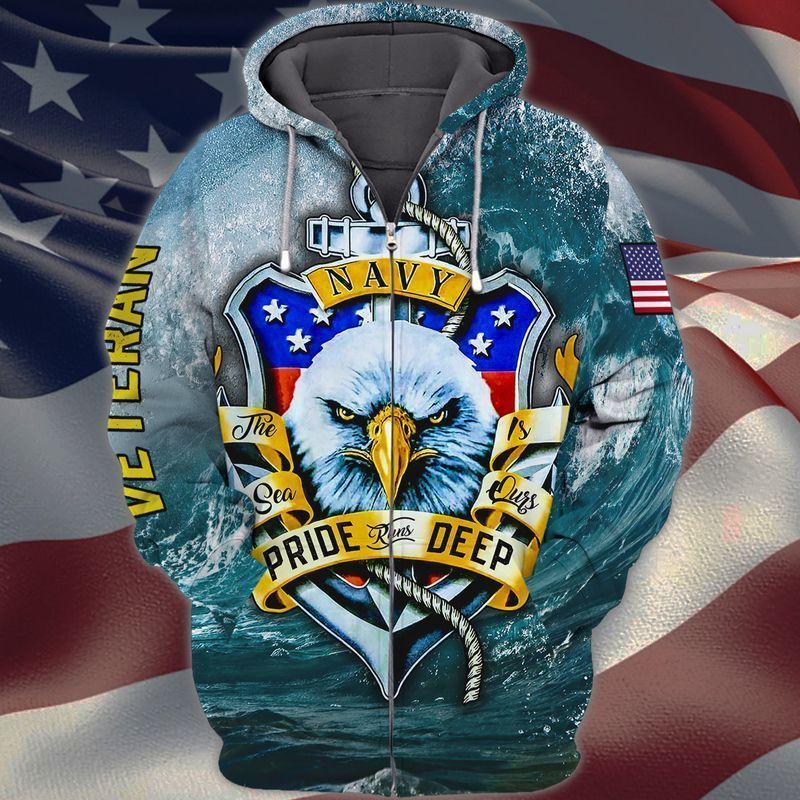 Premium Unique Veteran Zip Up Hoodie Ultra Soft and Warm LTANT090306DS