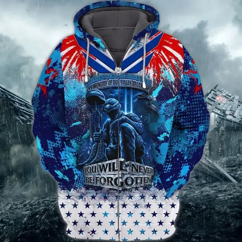 Premium Unique Veteran Zip Up Hoodie Ultra Soft and Warm LTADD220401DS