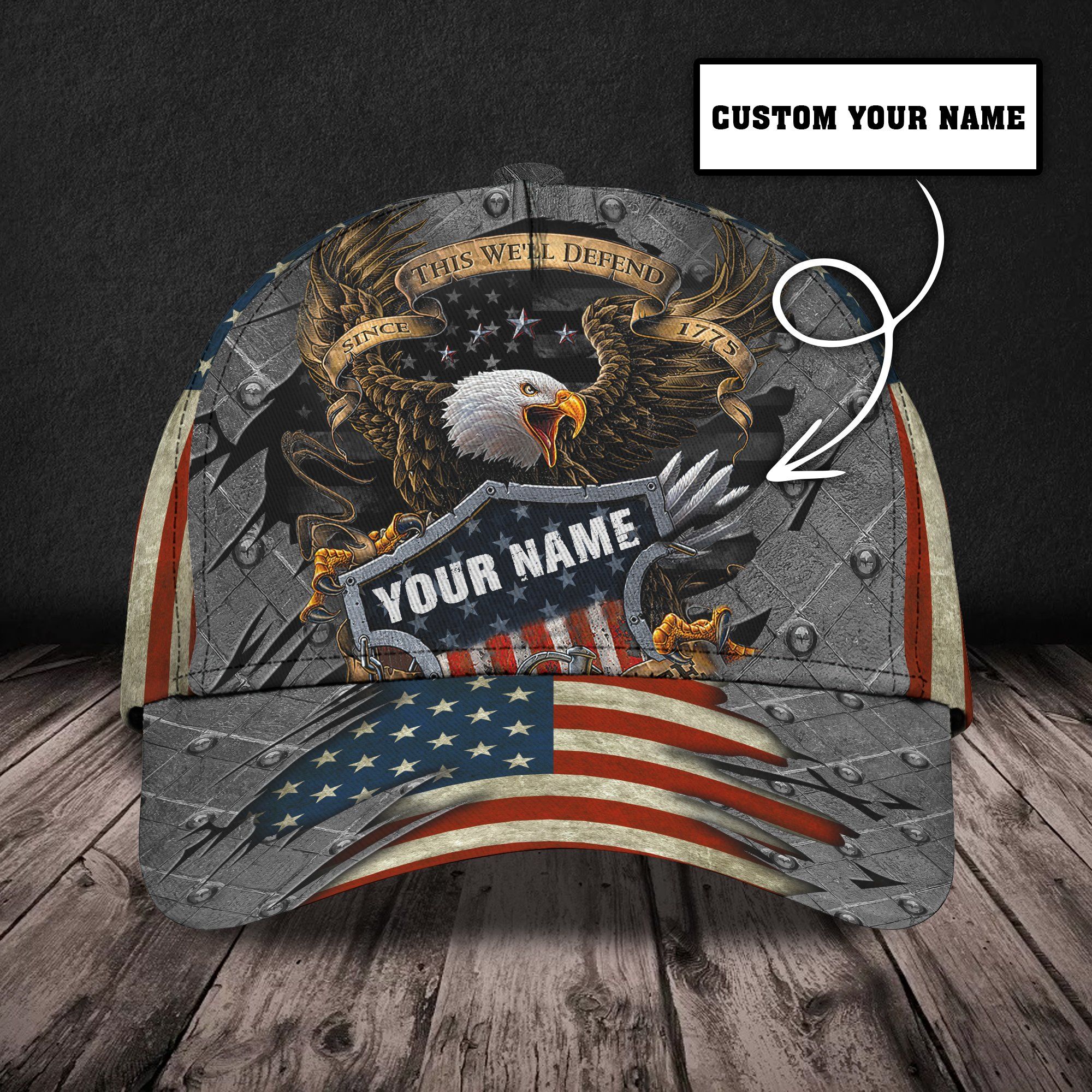 Proud To Be A Veteran Classic Cap 3D Personalized