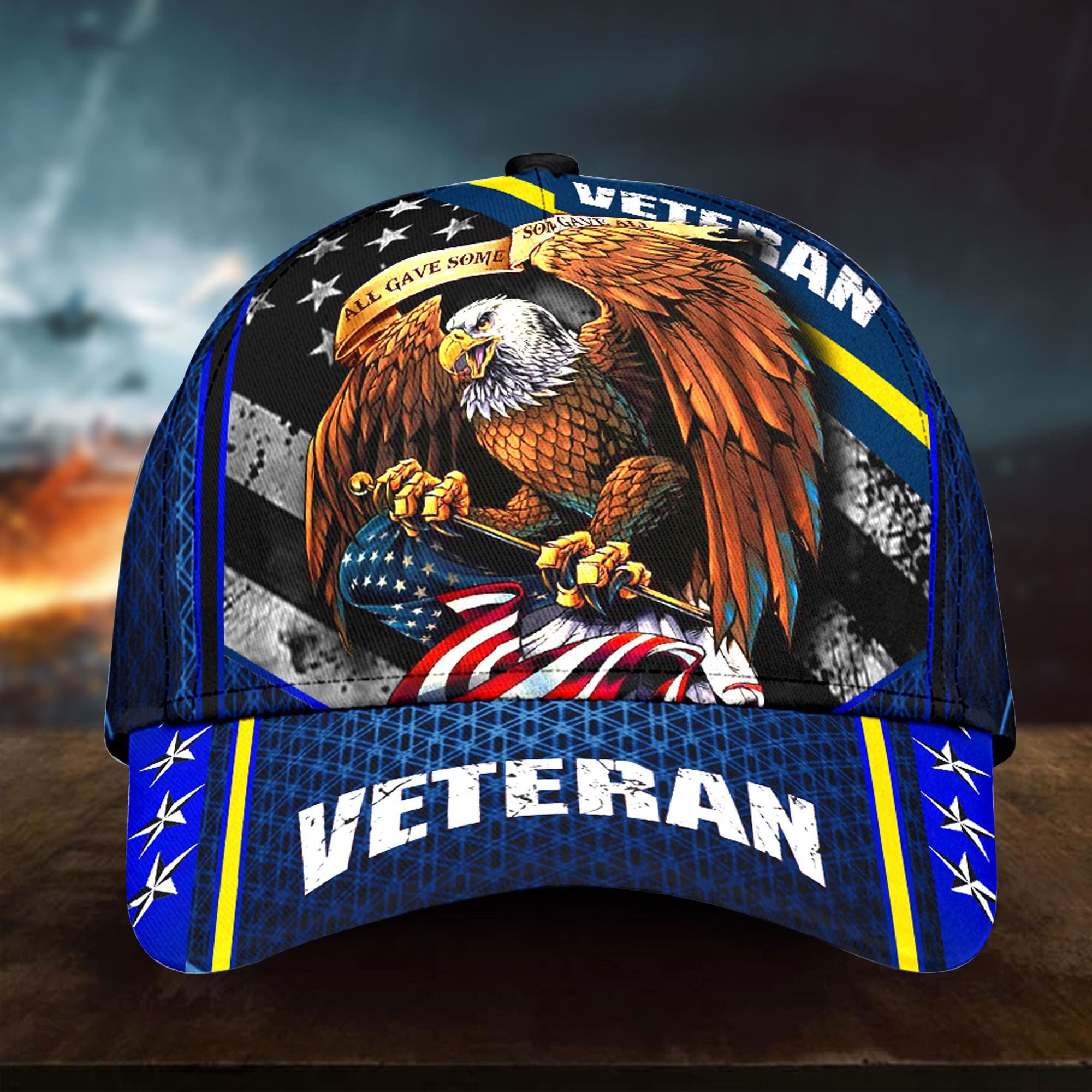 Premium Eagle U.S Veteran Cap 3D Multicolor