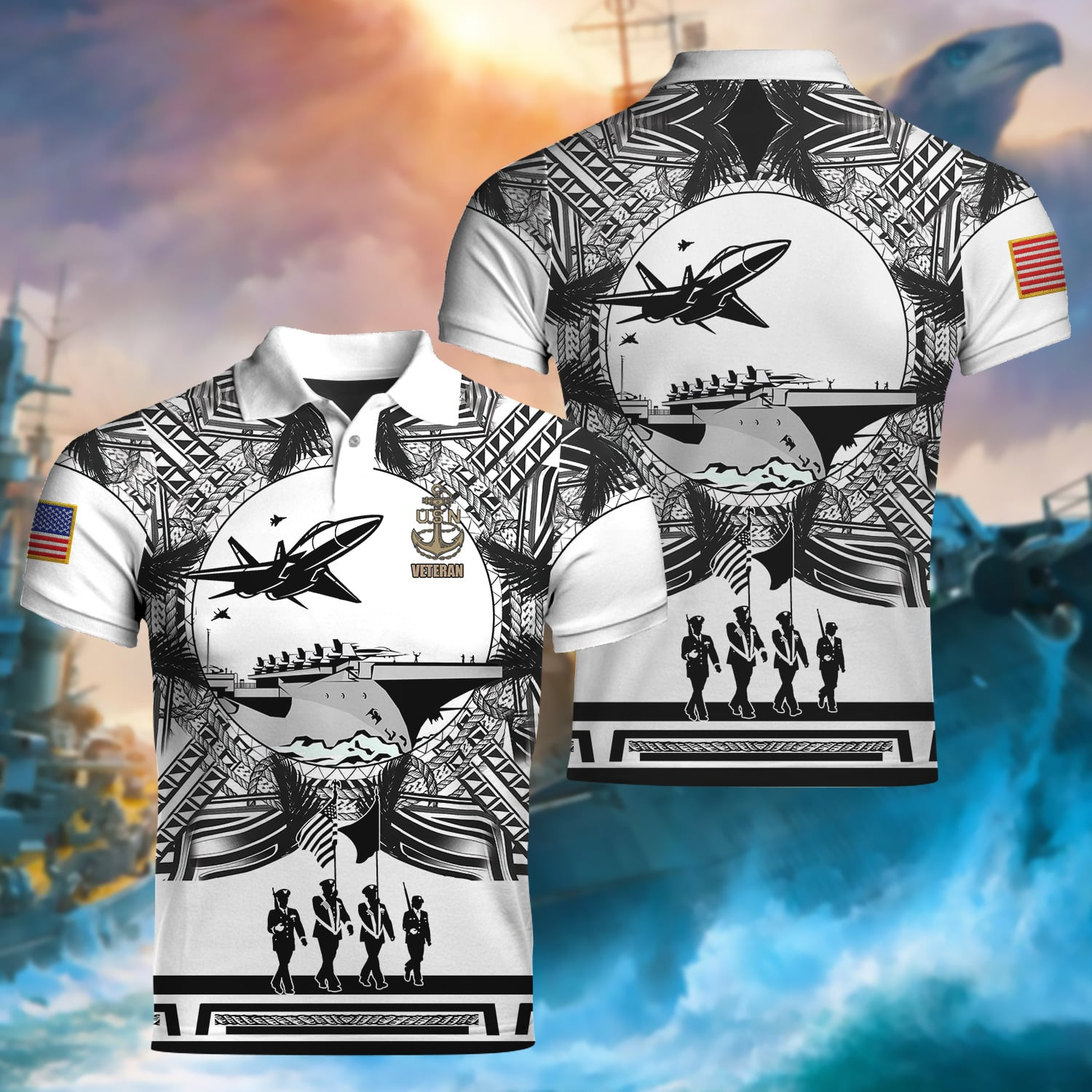 Unique Proud U.S.Navy Veteran Polo Shirt TVN080104