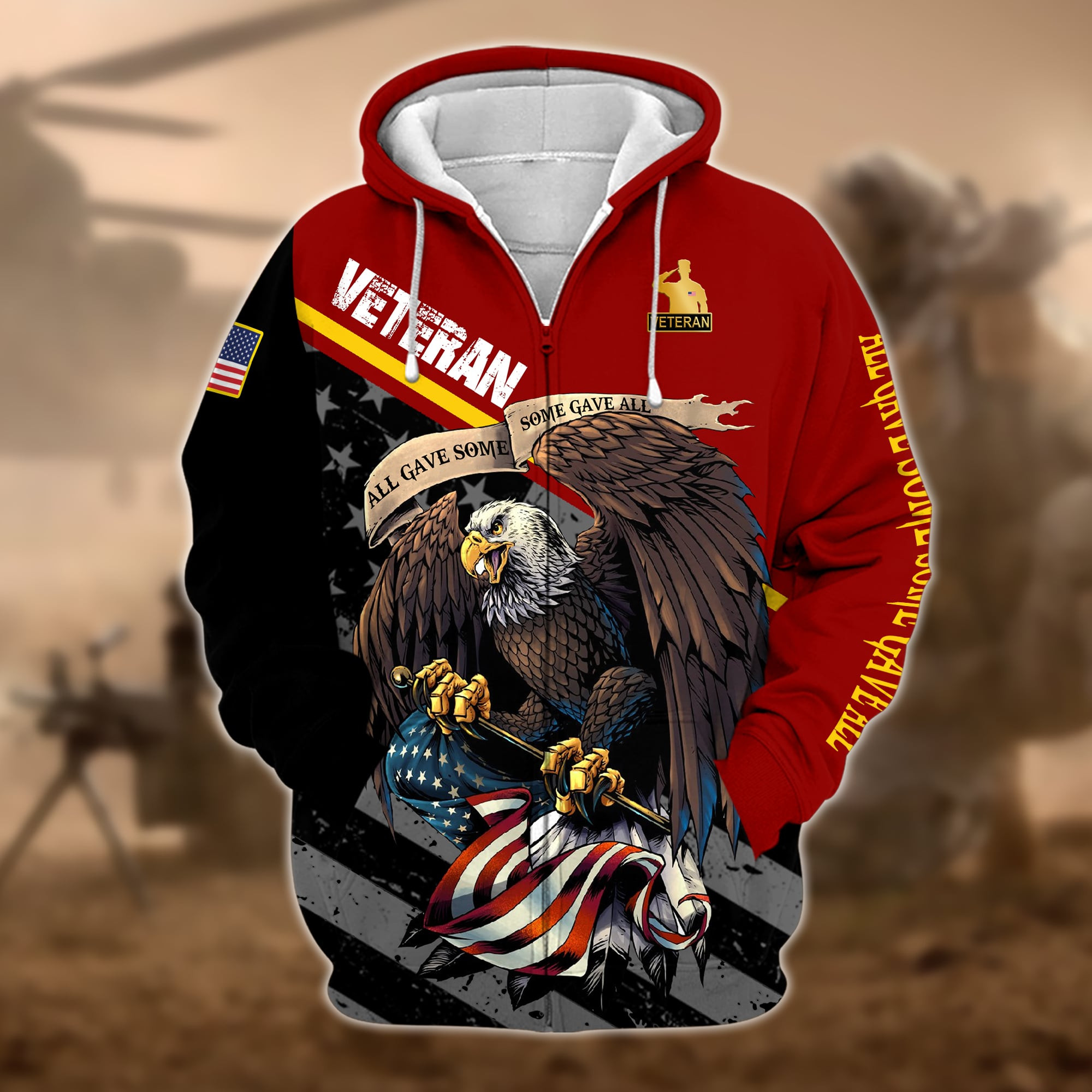 Premium Multiple US Military Services Veteran Zip Up Hoodie TH15122521