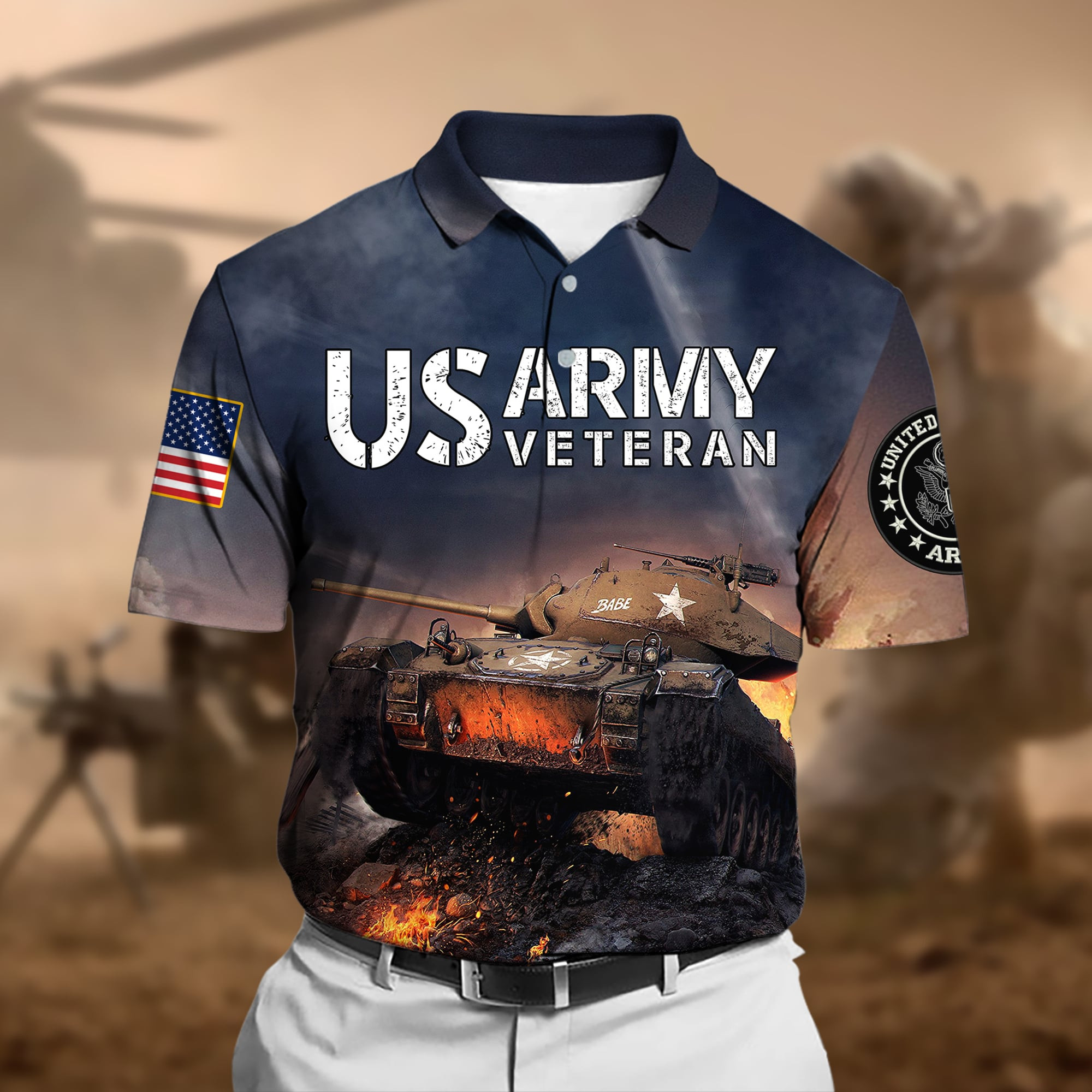 Unique U.S.Army Veteran Polo Shirt TVN110203