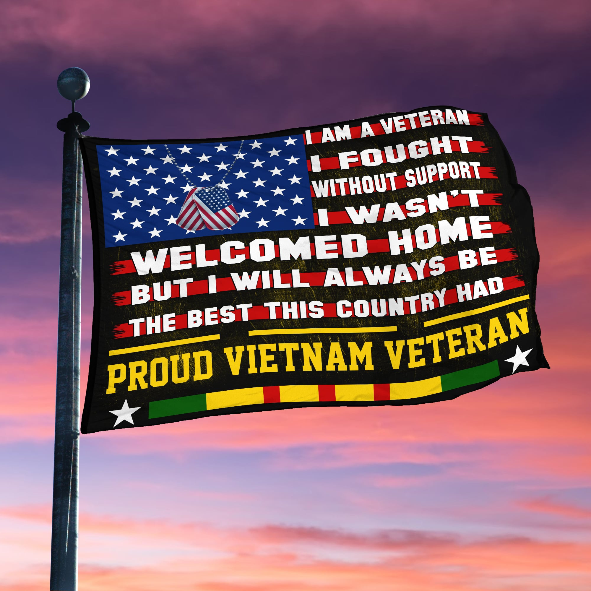 Proud Vietnam Veteran Grommet Flag TVN190205