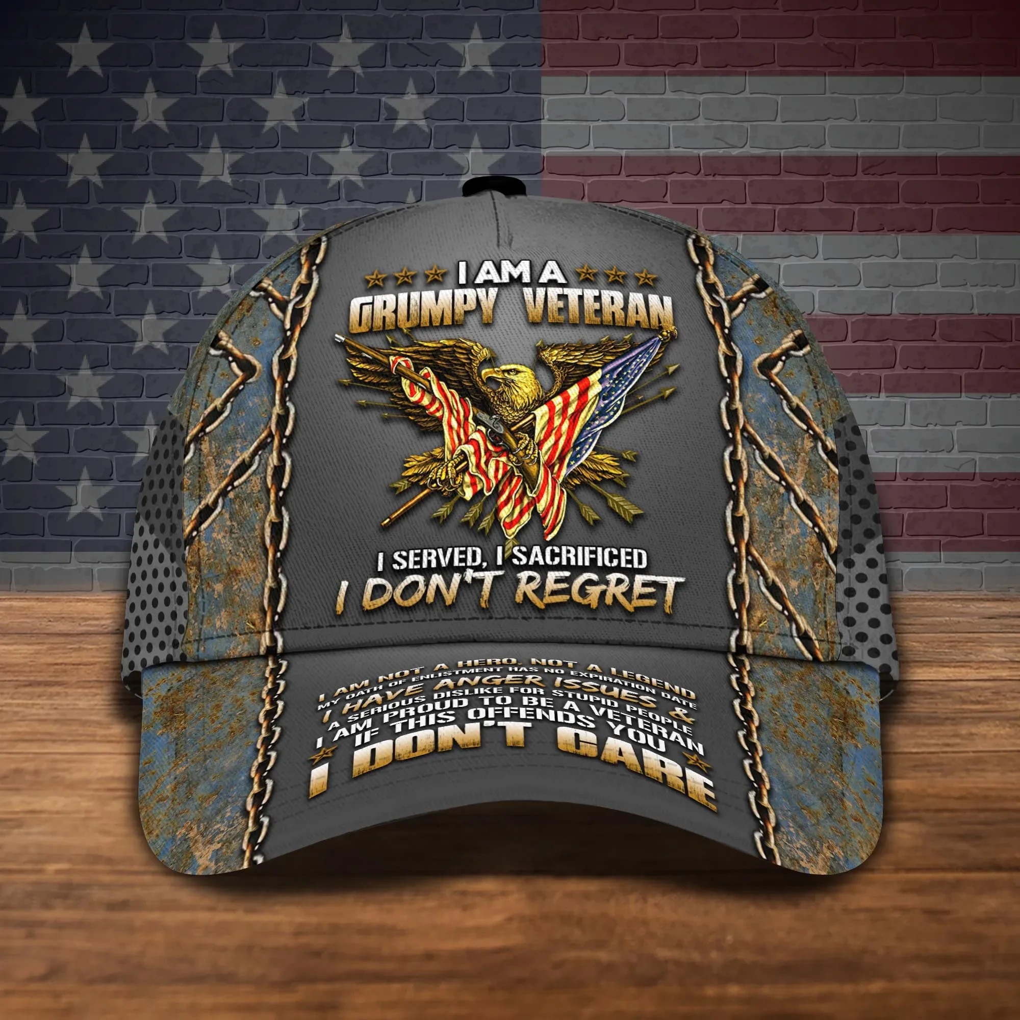 Premium Personalised Vietnam Veteran 3D Cap PVC250403