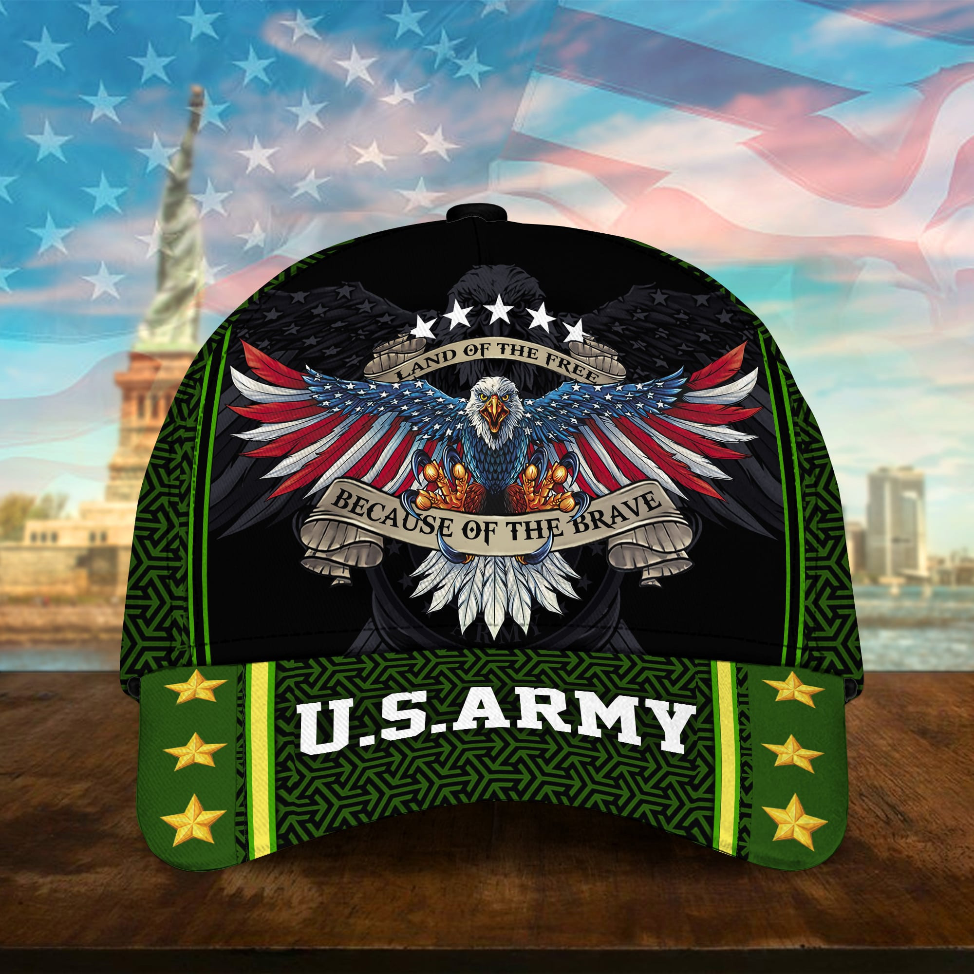 Premium U.S Multiple Service Veteran 3D Cap PVC280202