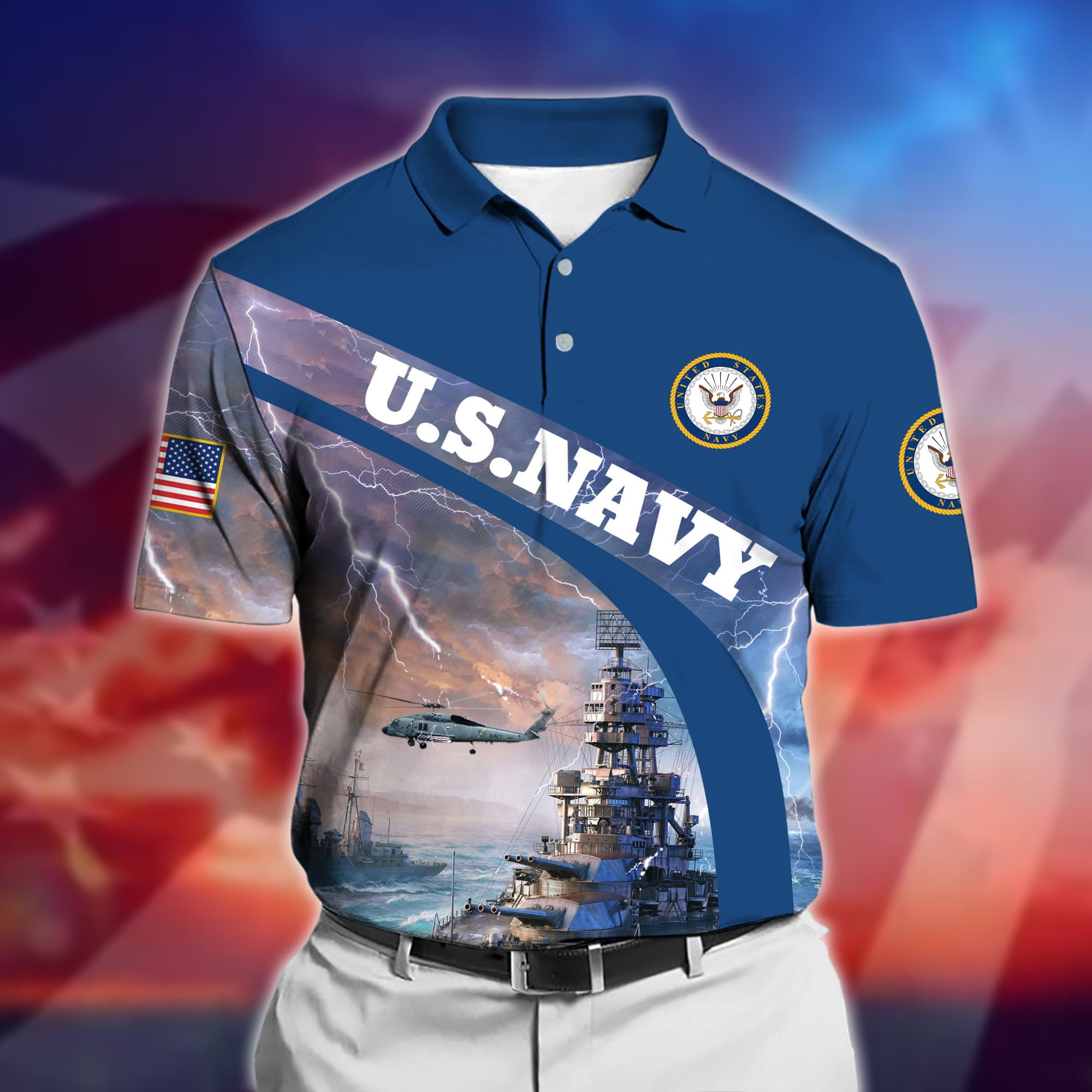 Premium U.S Navy Veteran Polo Shirt PVC230301