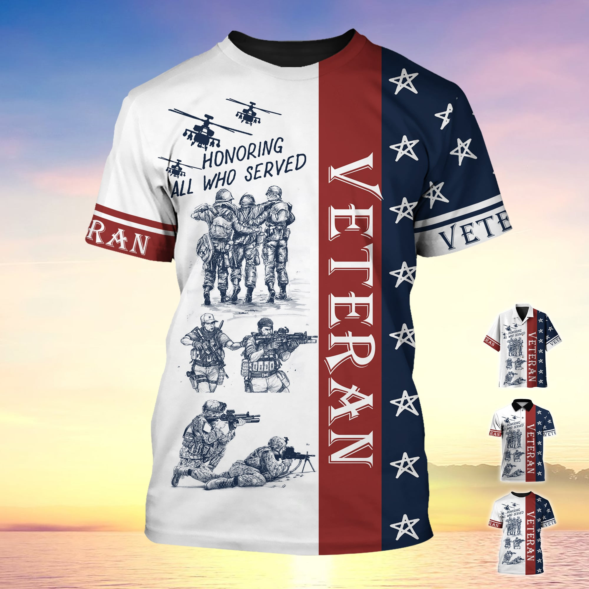 Premium U.S Multiple Service Veteran Hawaii Shirt PVC260401