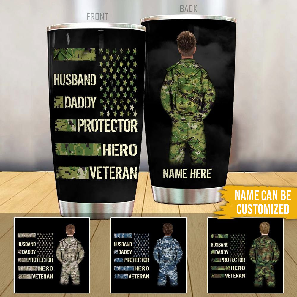 Father’s Day Custom Tumbler Husband Daddy Protector Personalised Tumbler PVC160512