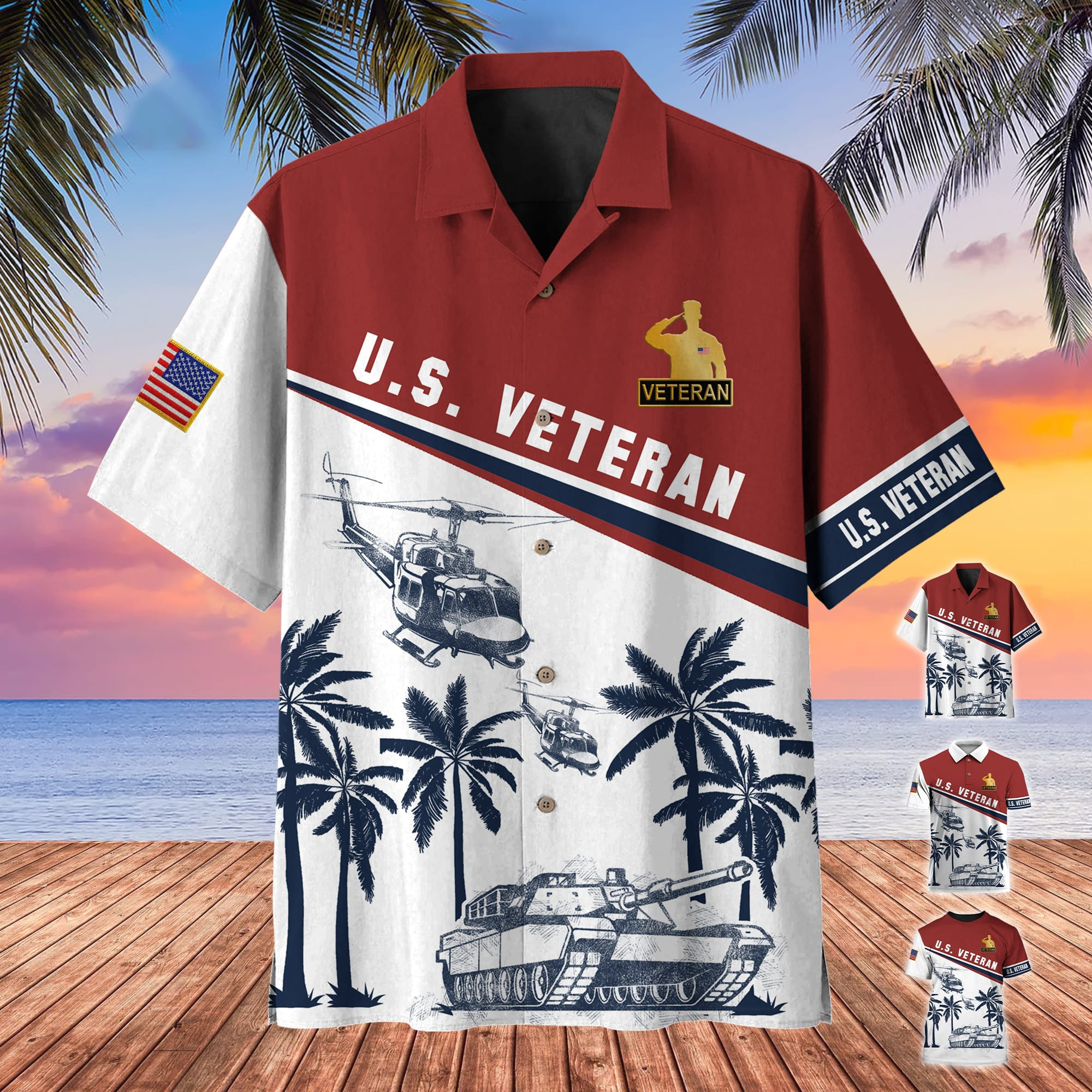 Premium U.S Veteran Hawaii Shirt PVC040501