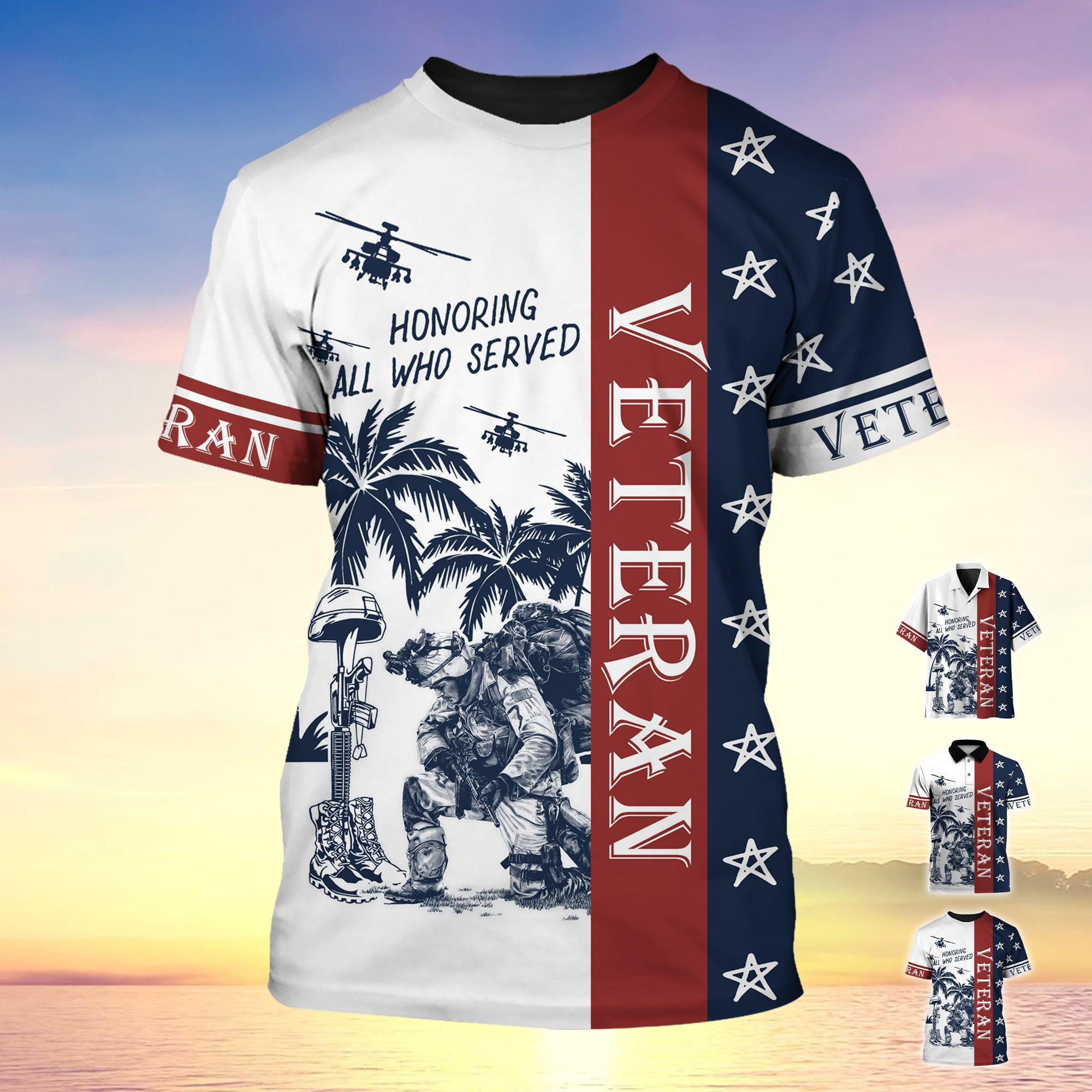 Premium U.S Multiple Service Veteran Hawaii Shirt PVC260402