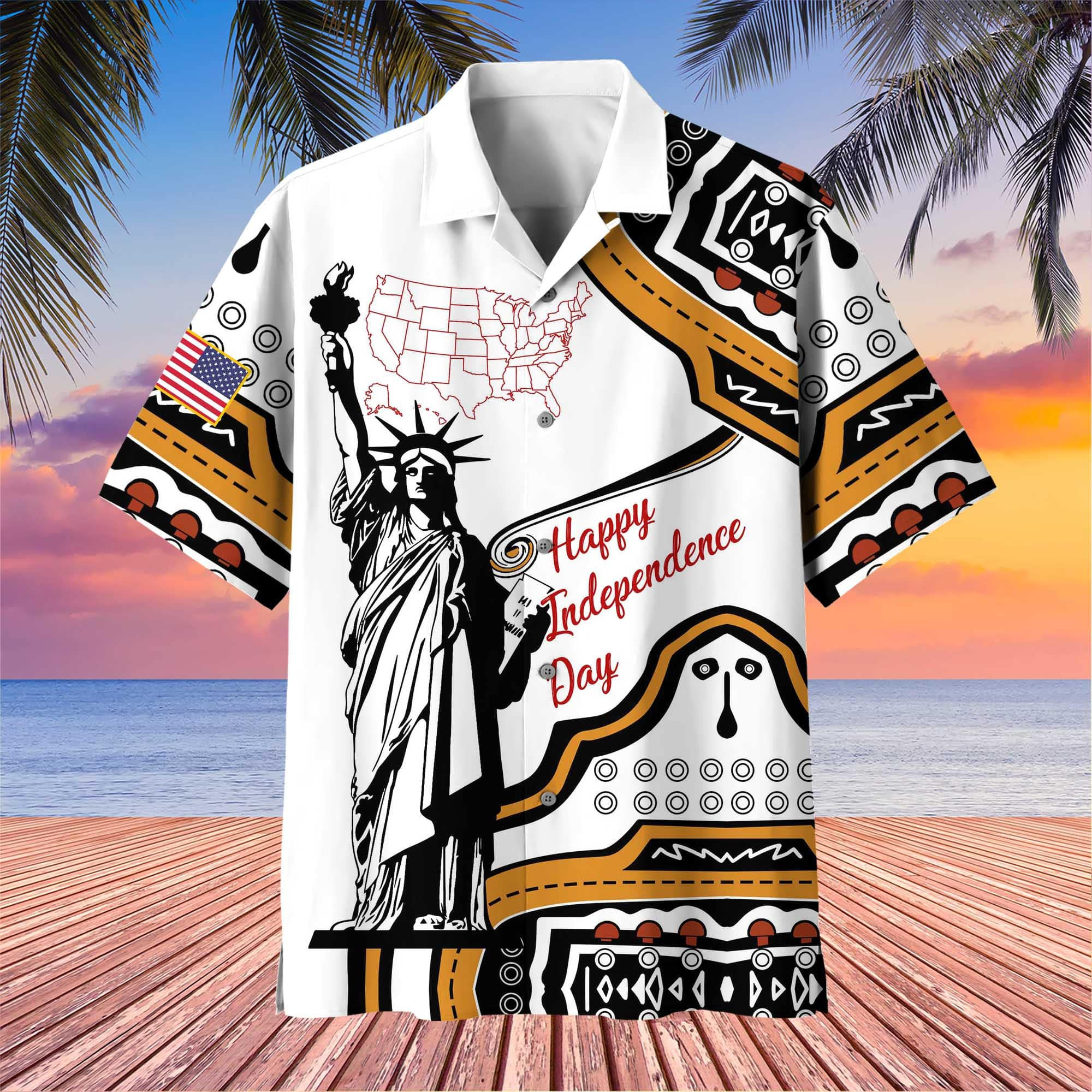Premium Happy Independence Day Hawaii Shirt PVC200601