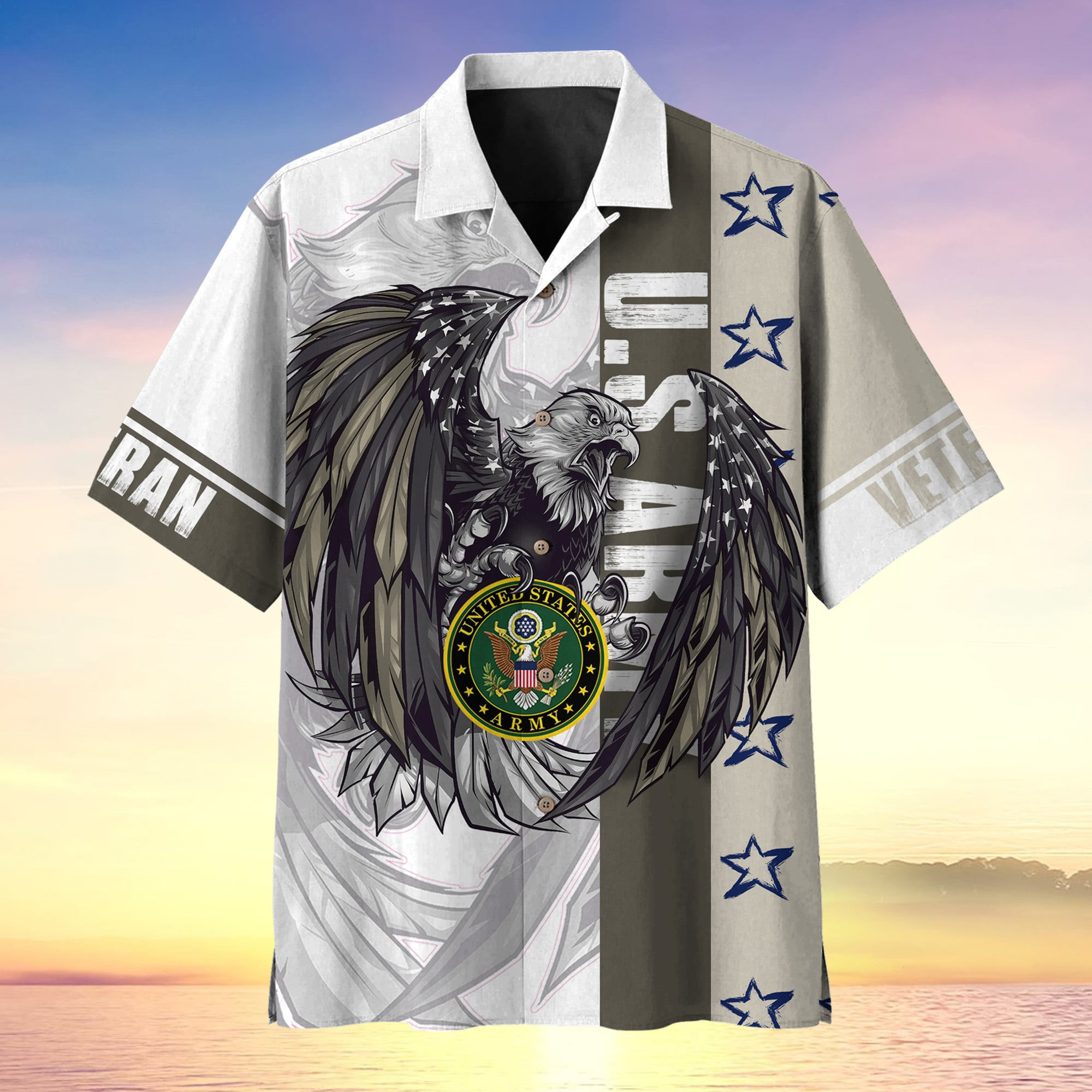 Colored Feather Eagle Multiservice US Veteran Hawaii Shirt MH170601