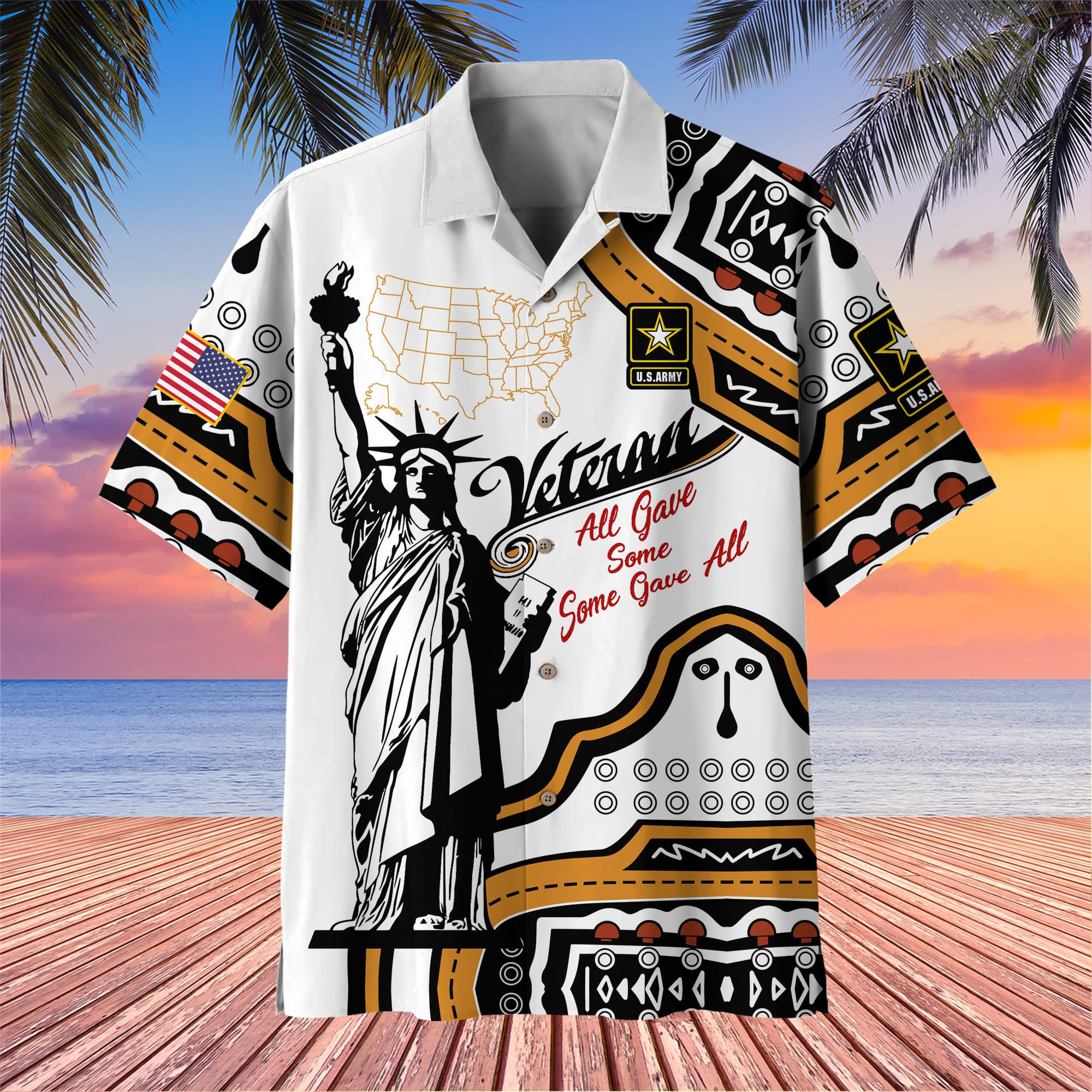 Unique U.S Veteran Hawaii Shirt PVC010601