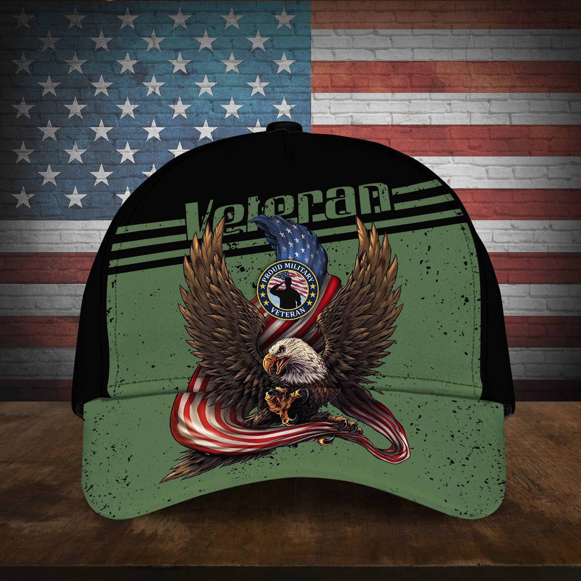 American Cool Eagle Multiservice U.S Veteran Cap MH110701