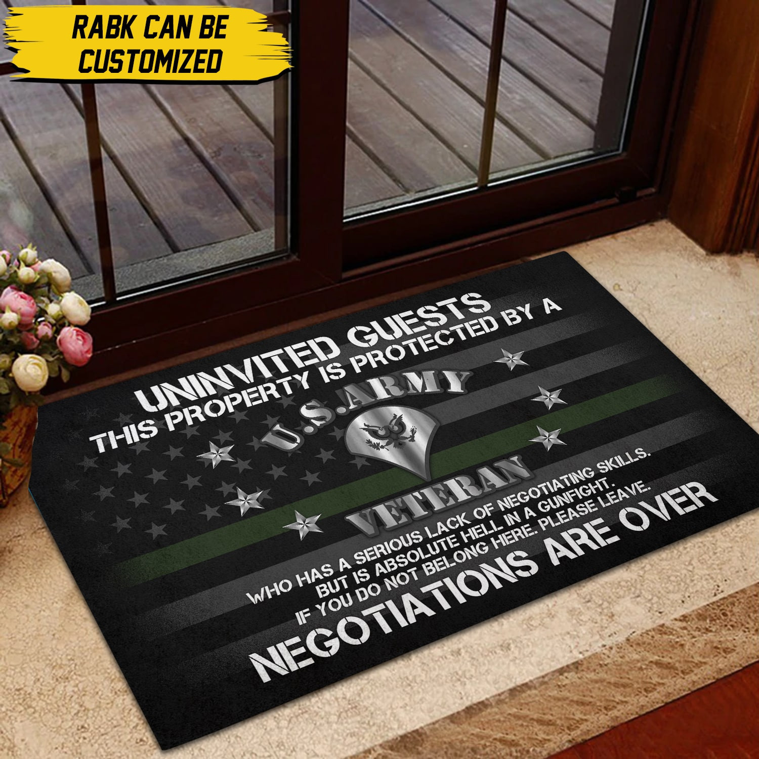 Premium Personalised Uninvited Guests Doormat PVC190702
