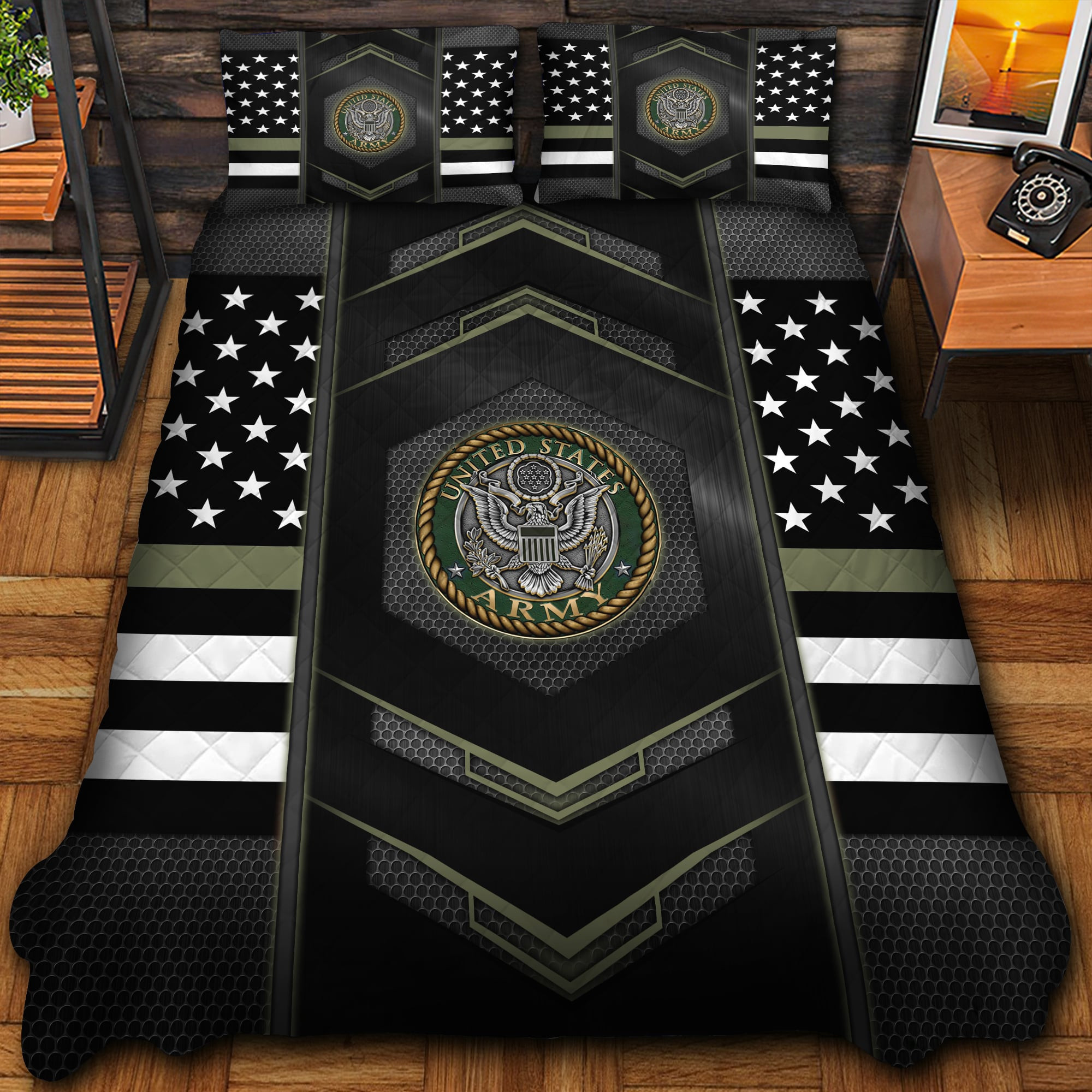 Premium Multiple Services US Veteran Bedding Set NPVC050908