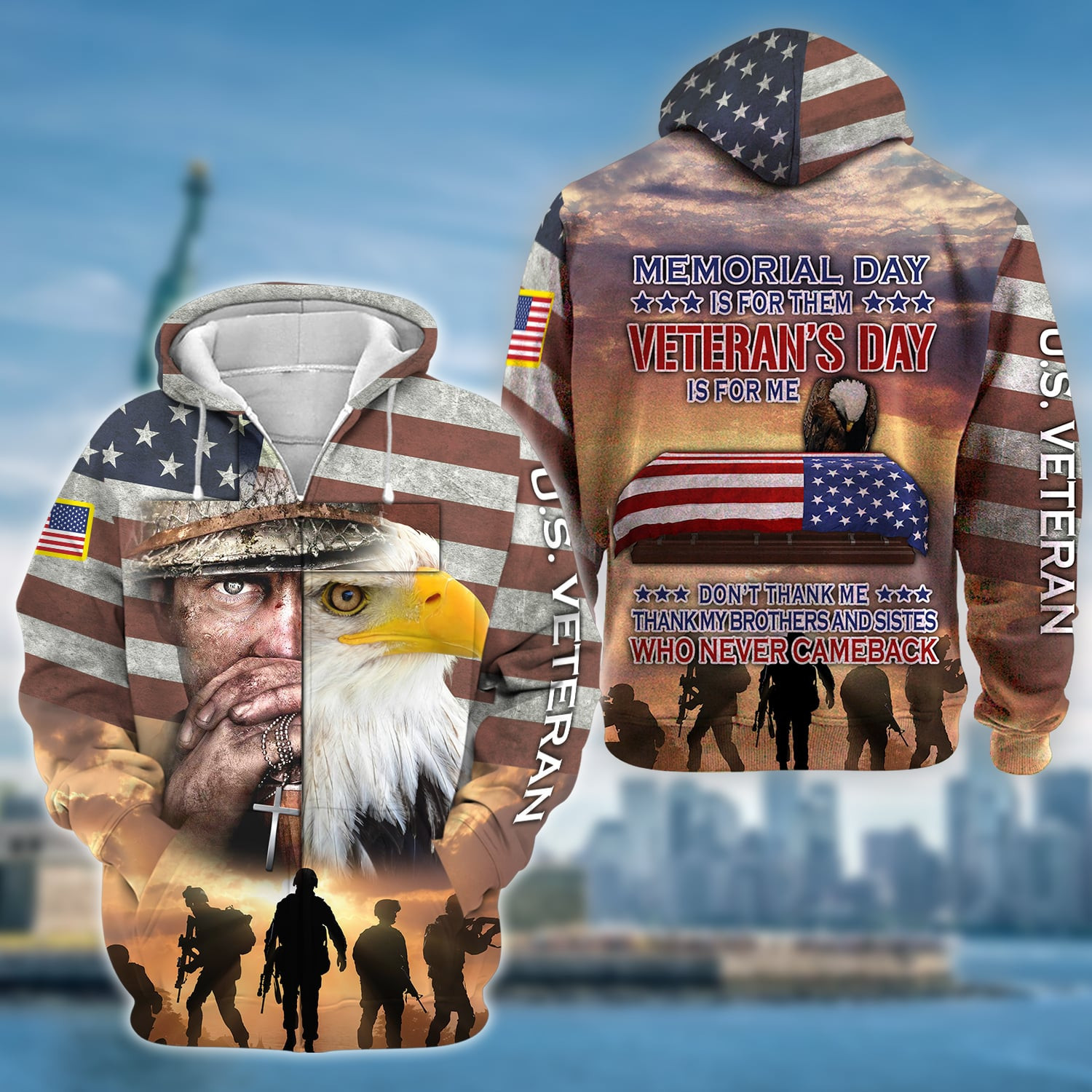 Premium Veteran’s Day Is For Me US Veteran Zip Up Hoodie NPVC261001