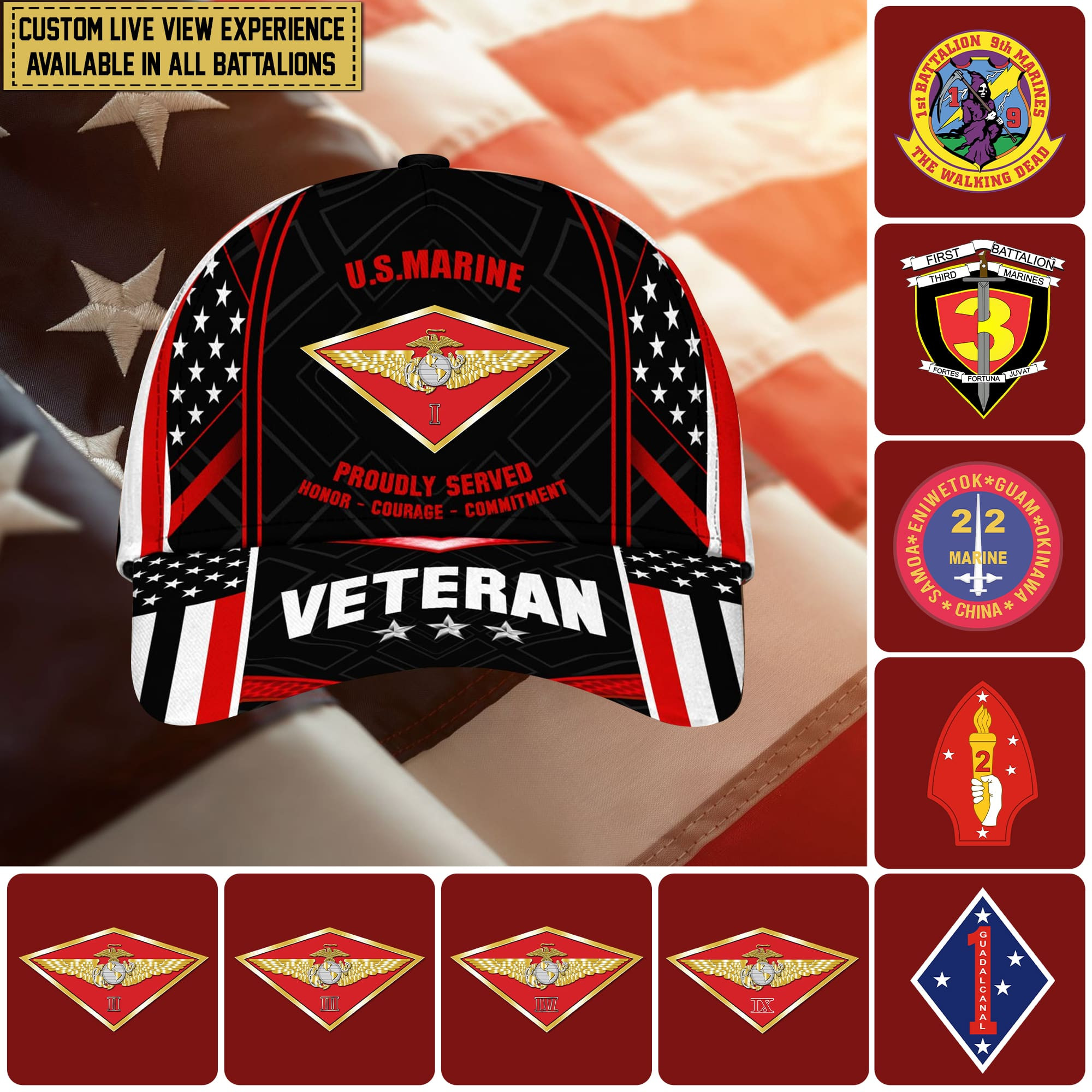 Unique Custom Battalions USMC Cap NPVC100402