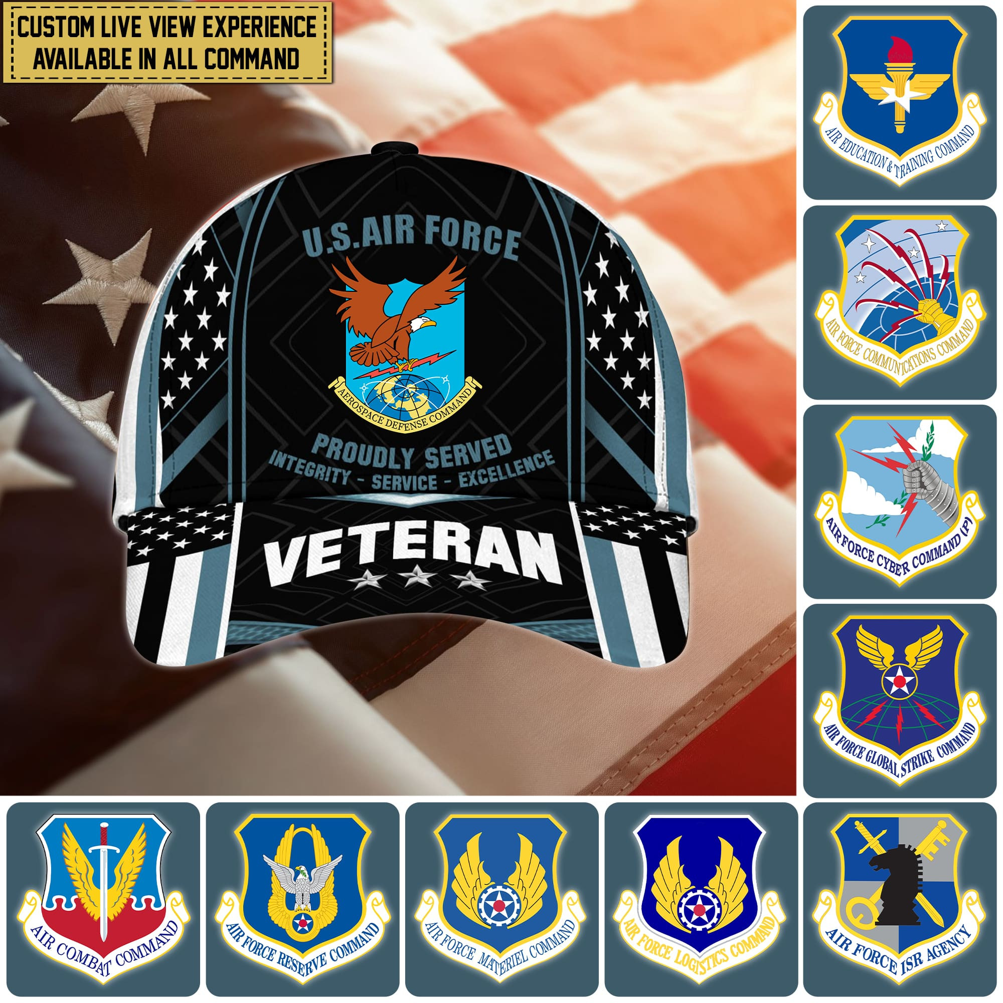 Unique Custom Command USAF Cap NPVC100403