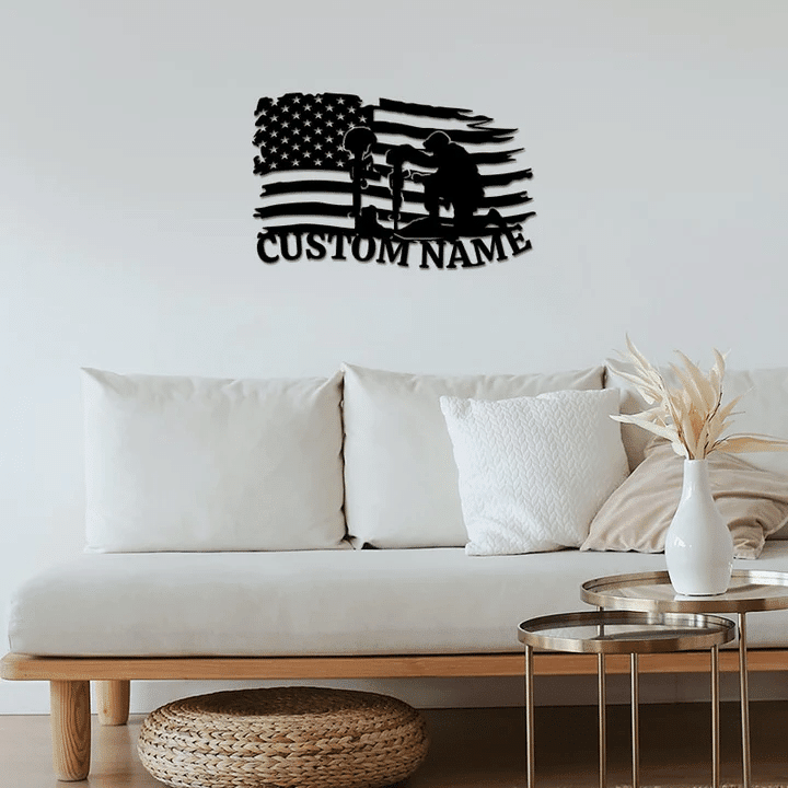 Premium Personalised National Power US Veteran Metal Sign PVC180831