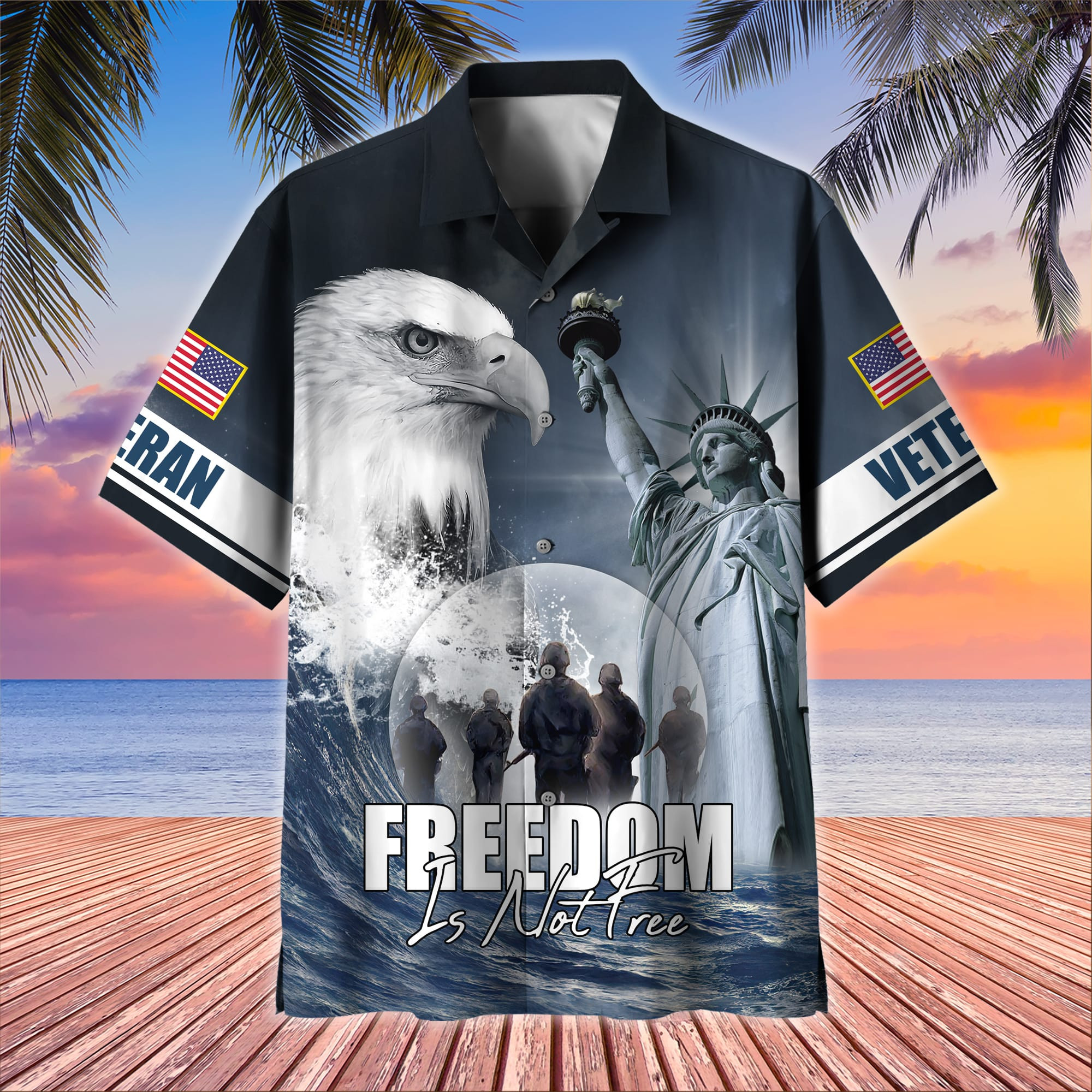 Premium Freedom Is Not Free US Veteran Hawaii Shirt NPVC180503