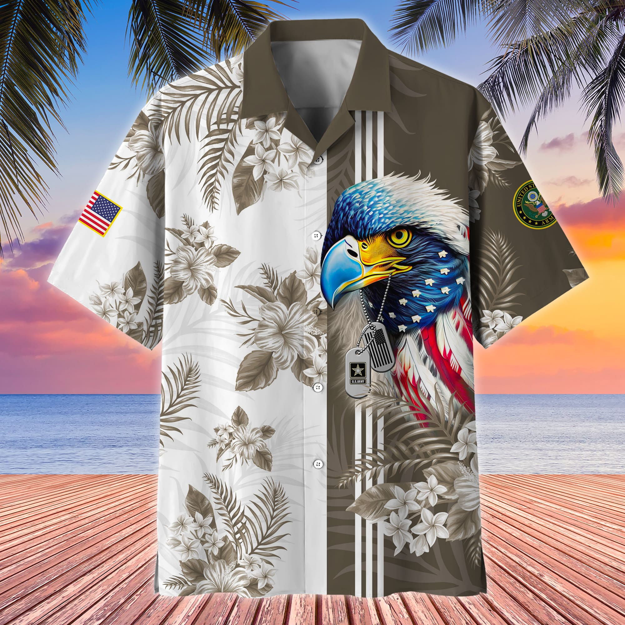 Premium Eagle US Veteran Hawaii Shirt NPVC150601