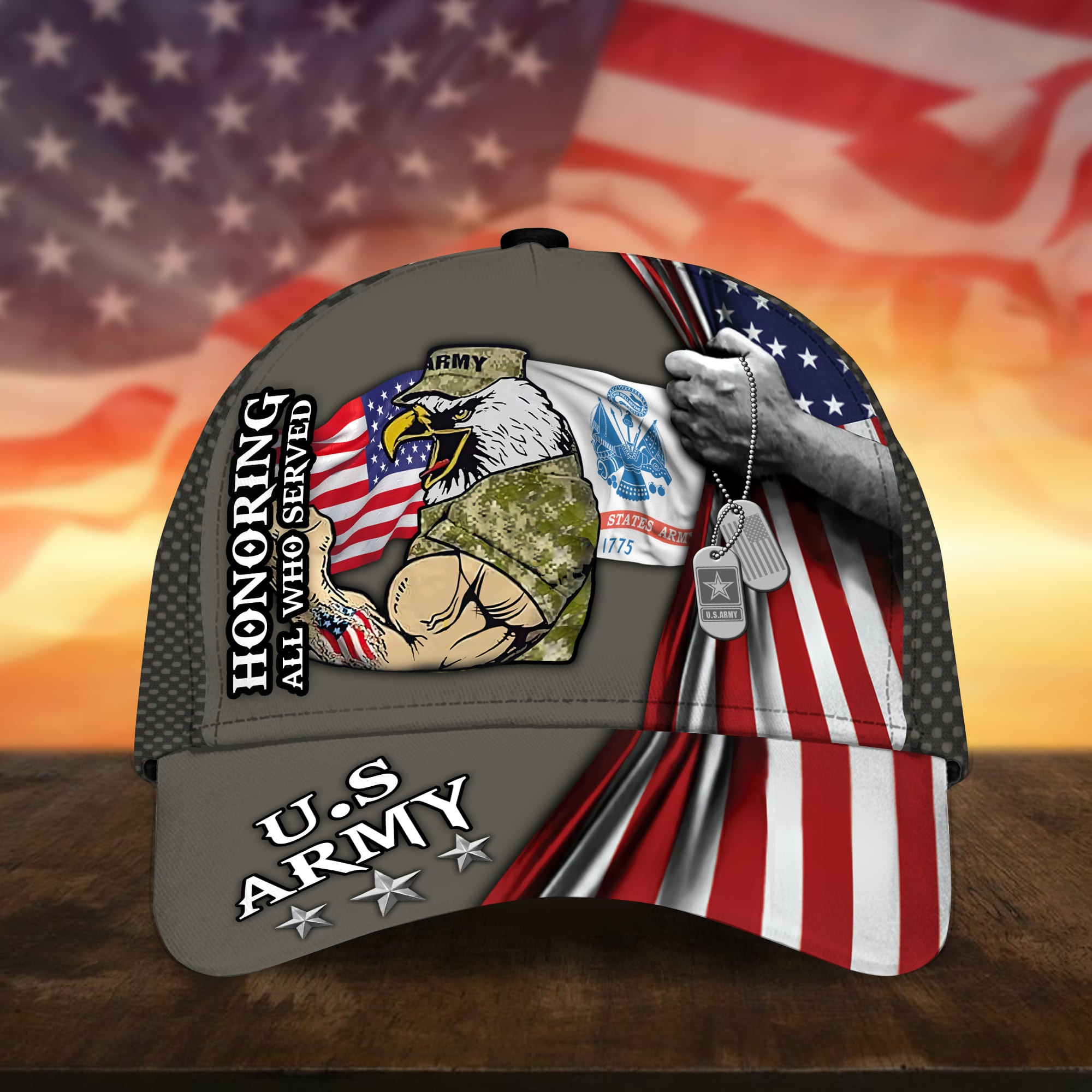 Premium Honoring All Who Served US Veteran Cap APVC100702