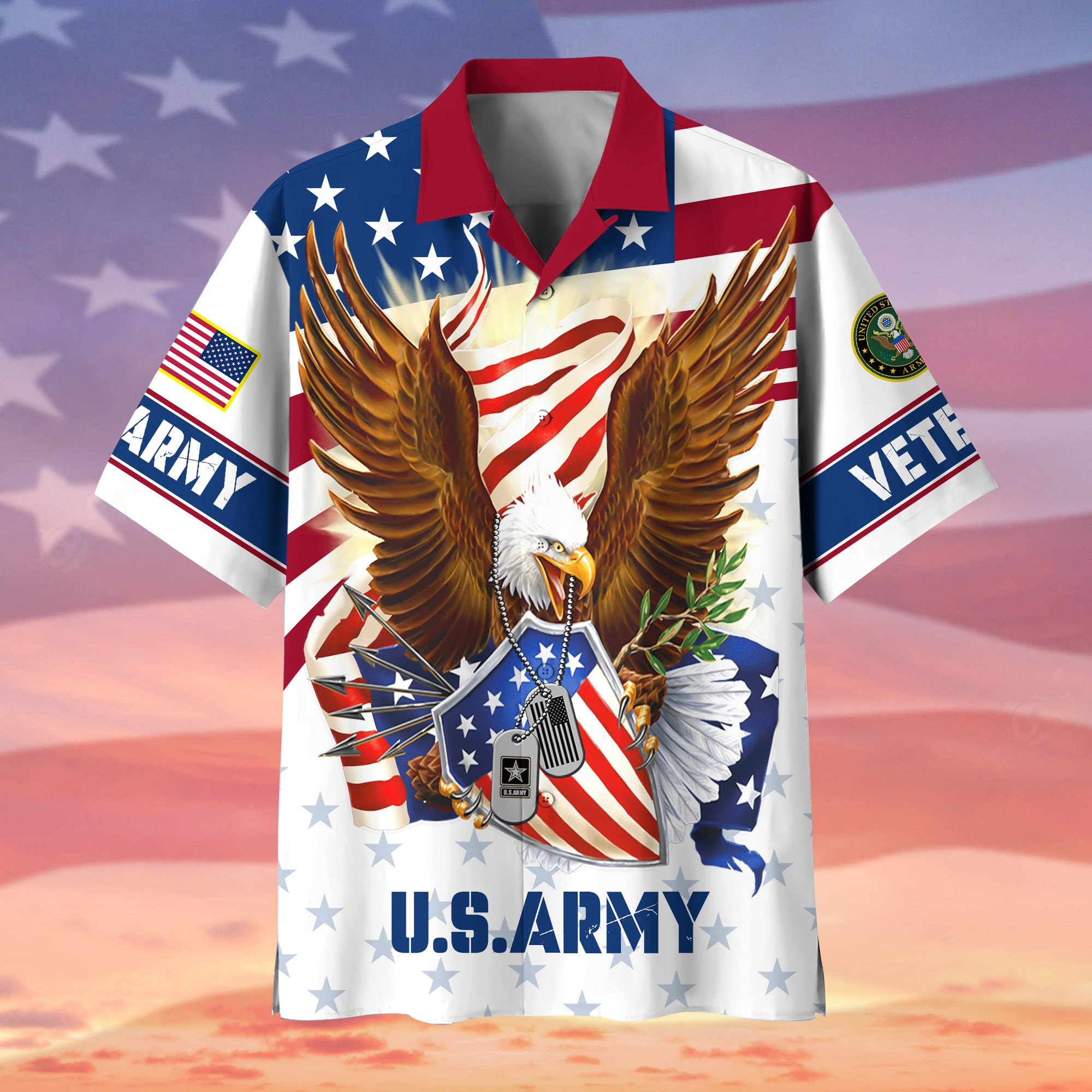 Premium Eagle US Veteran Hawaii Shirt APVC130702