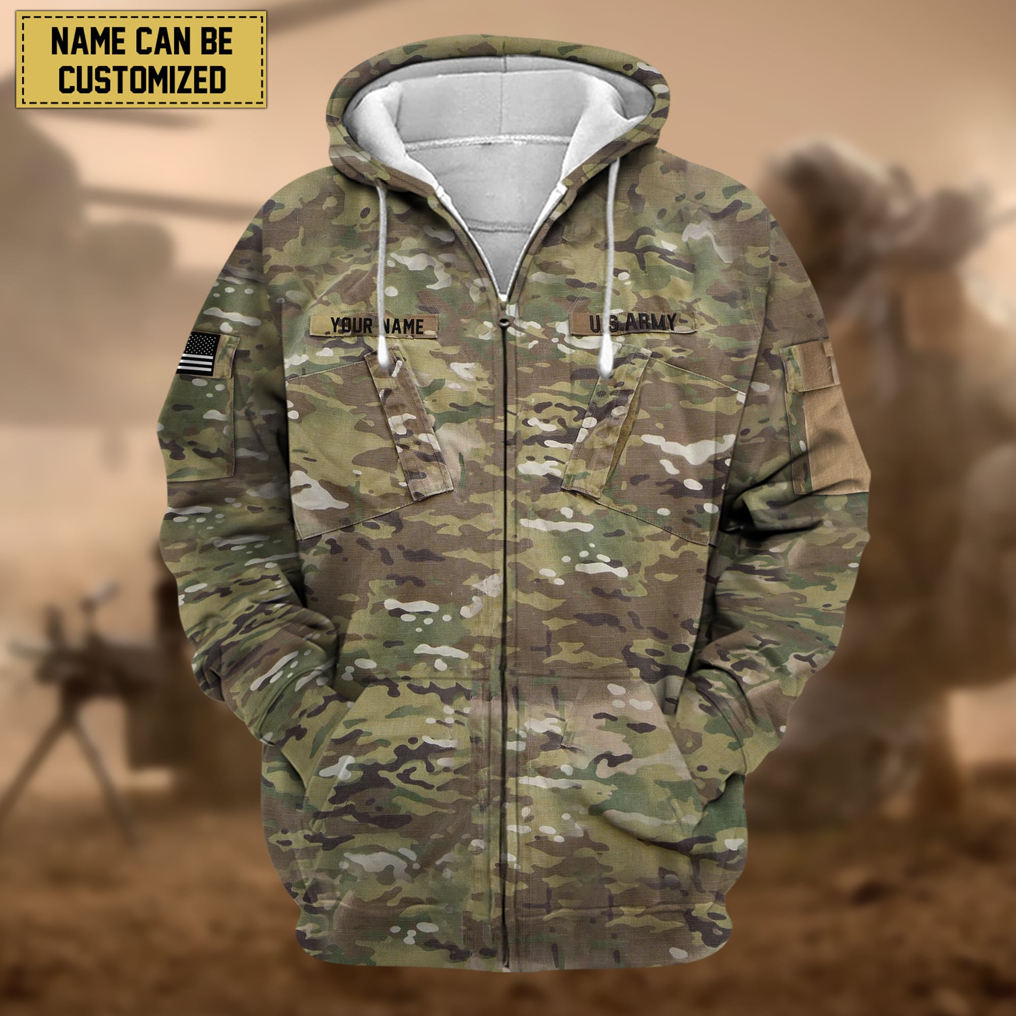 Premium Personalized US Veteran Zip Up Hoodie APVC080808