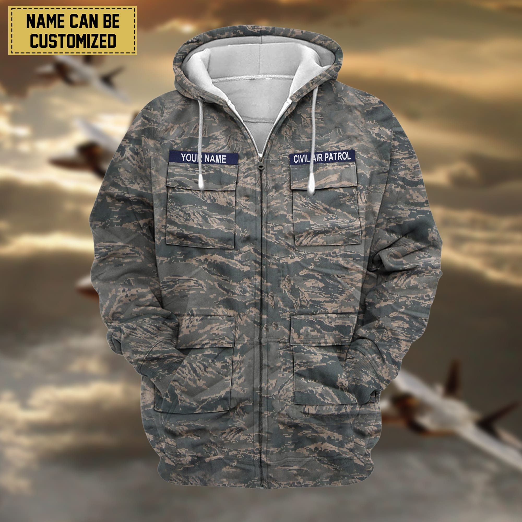 Premium Personalized US Air Force Veteran Zip Up Hoodie APVC170810