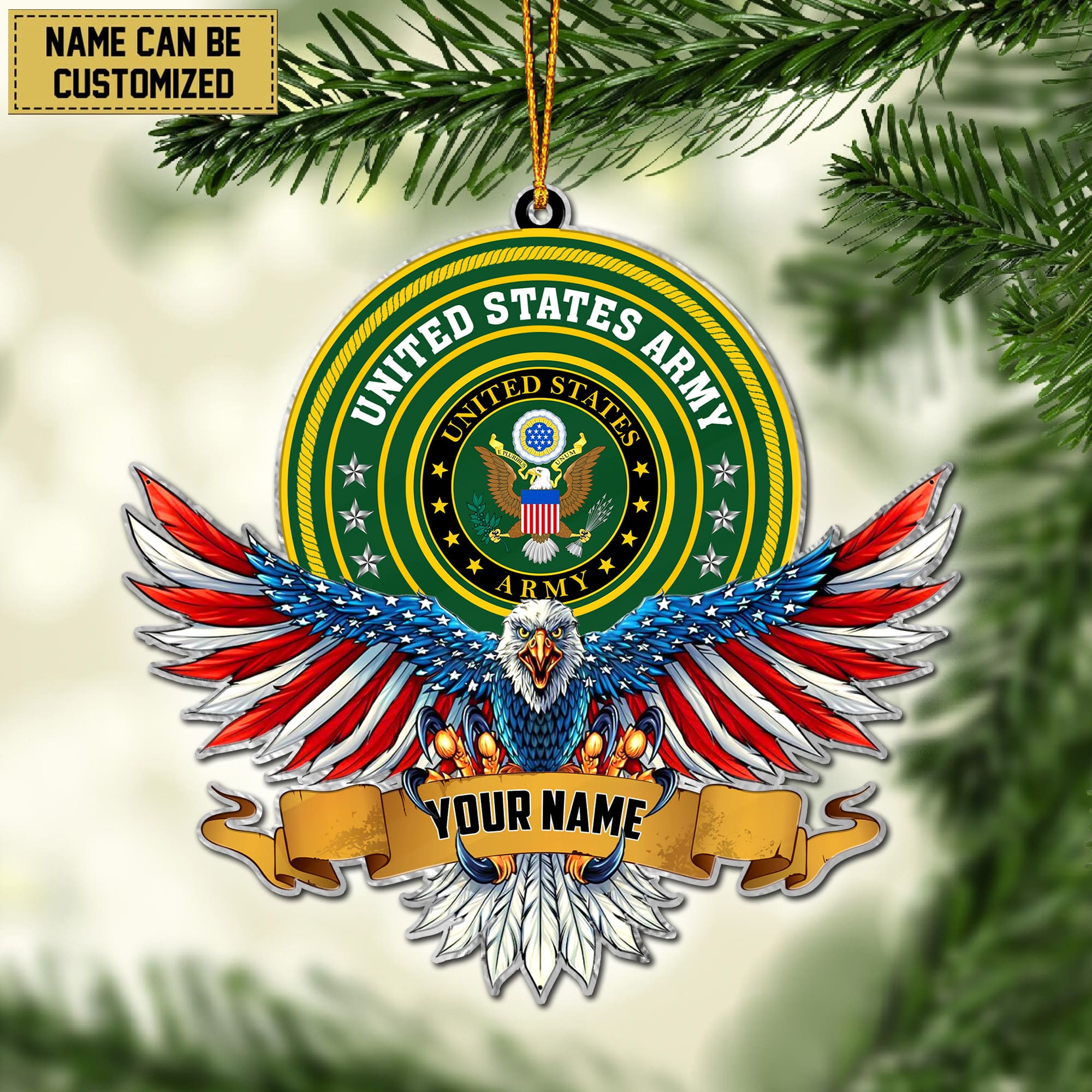 Premium Personalized US Veteran Ornament APVC250903