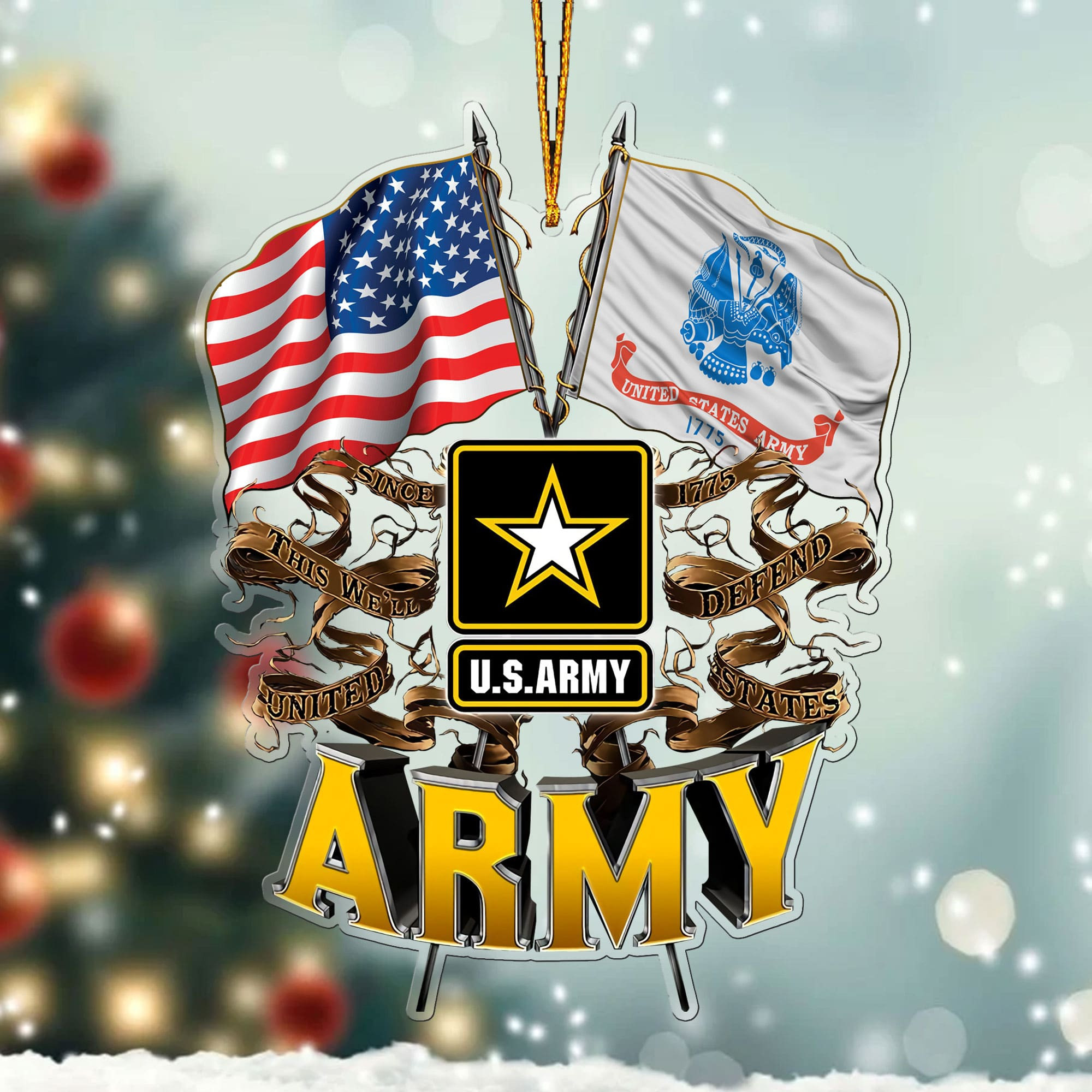 Premium Multiple Services US Veteran Ornament NPVC071011