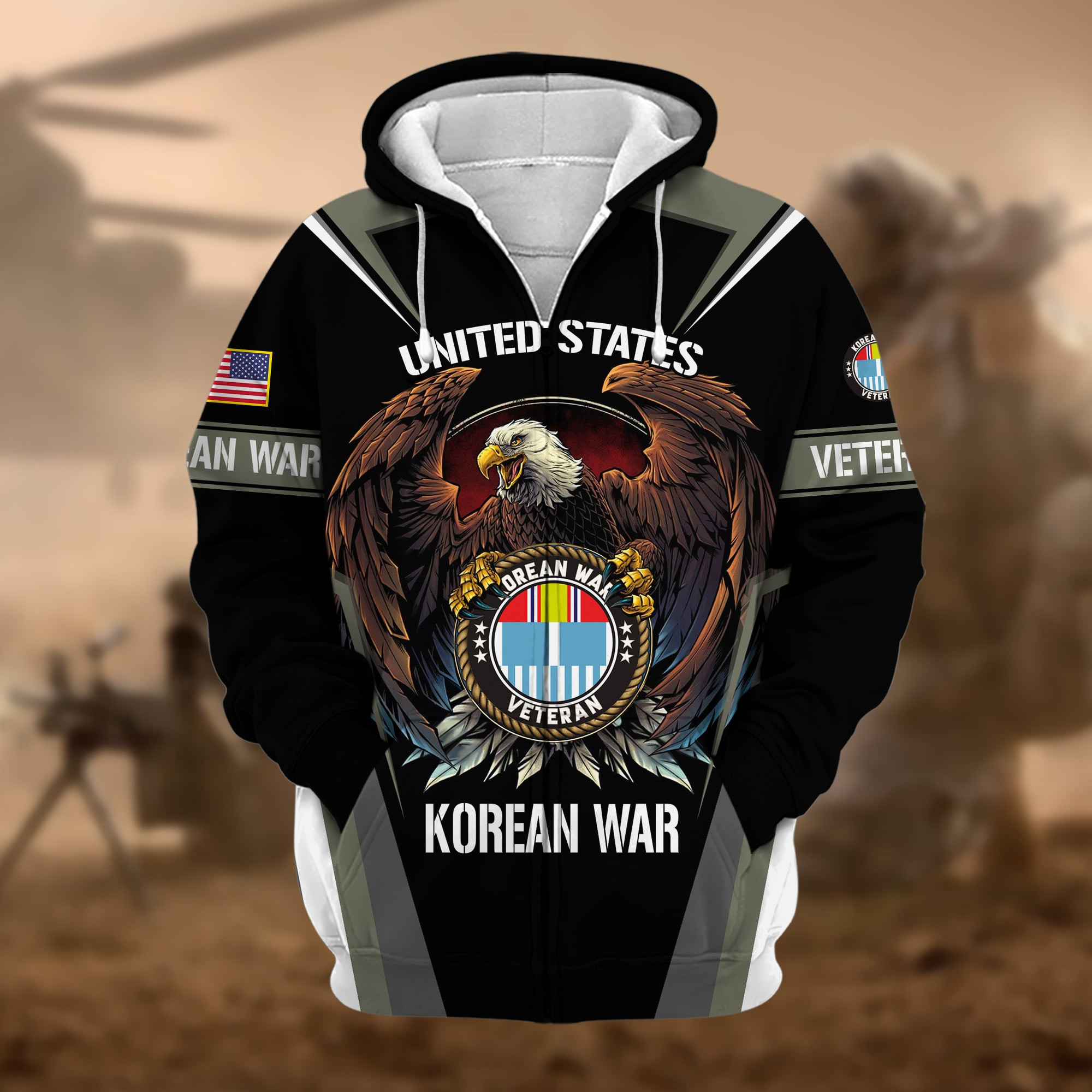 Premium Korean War Veteran Zip Up Hoodie APVC041212