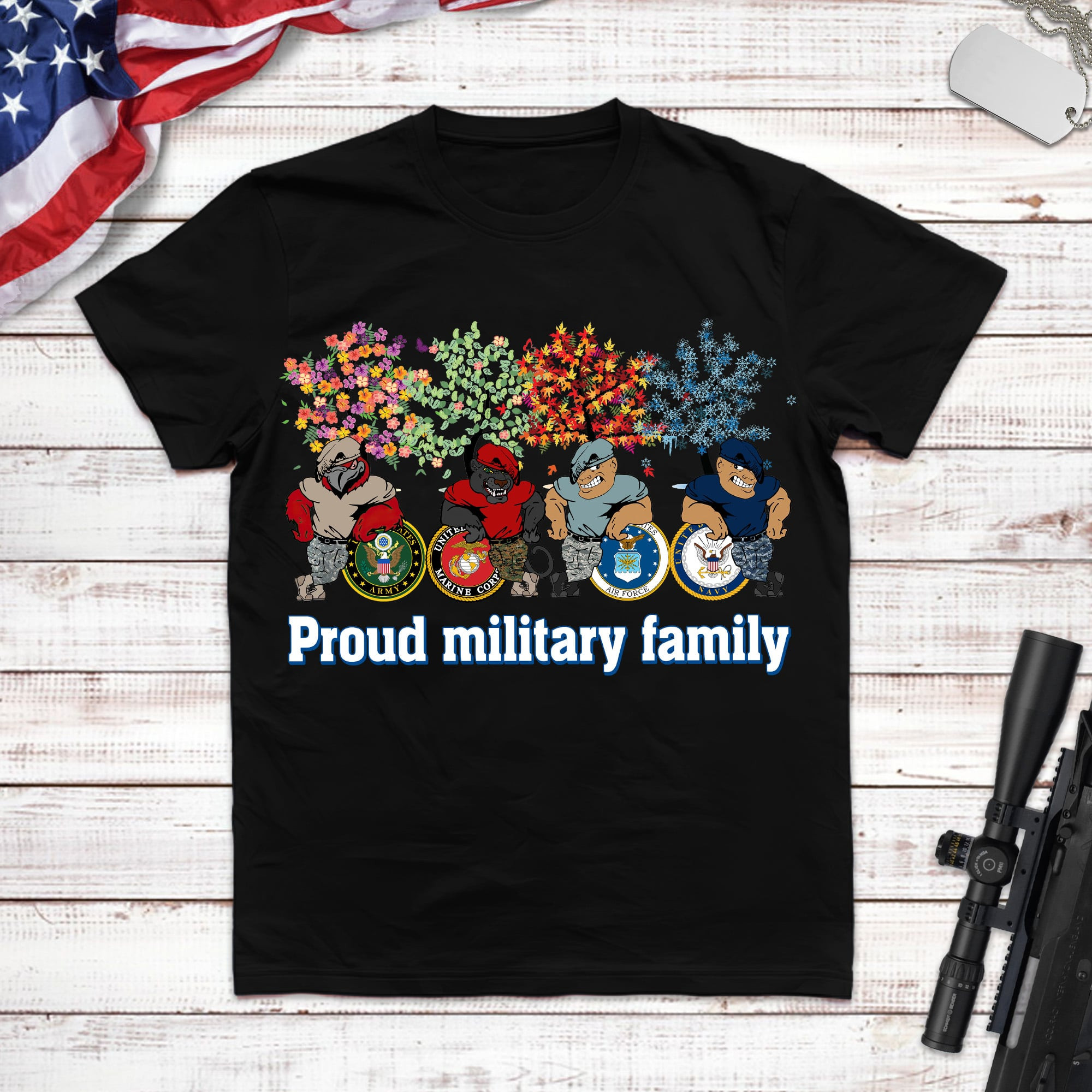 Premium Proud Military Family T-Shirt APVC191211