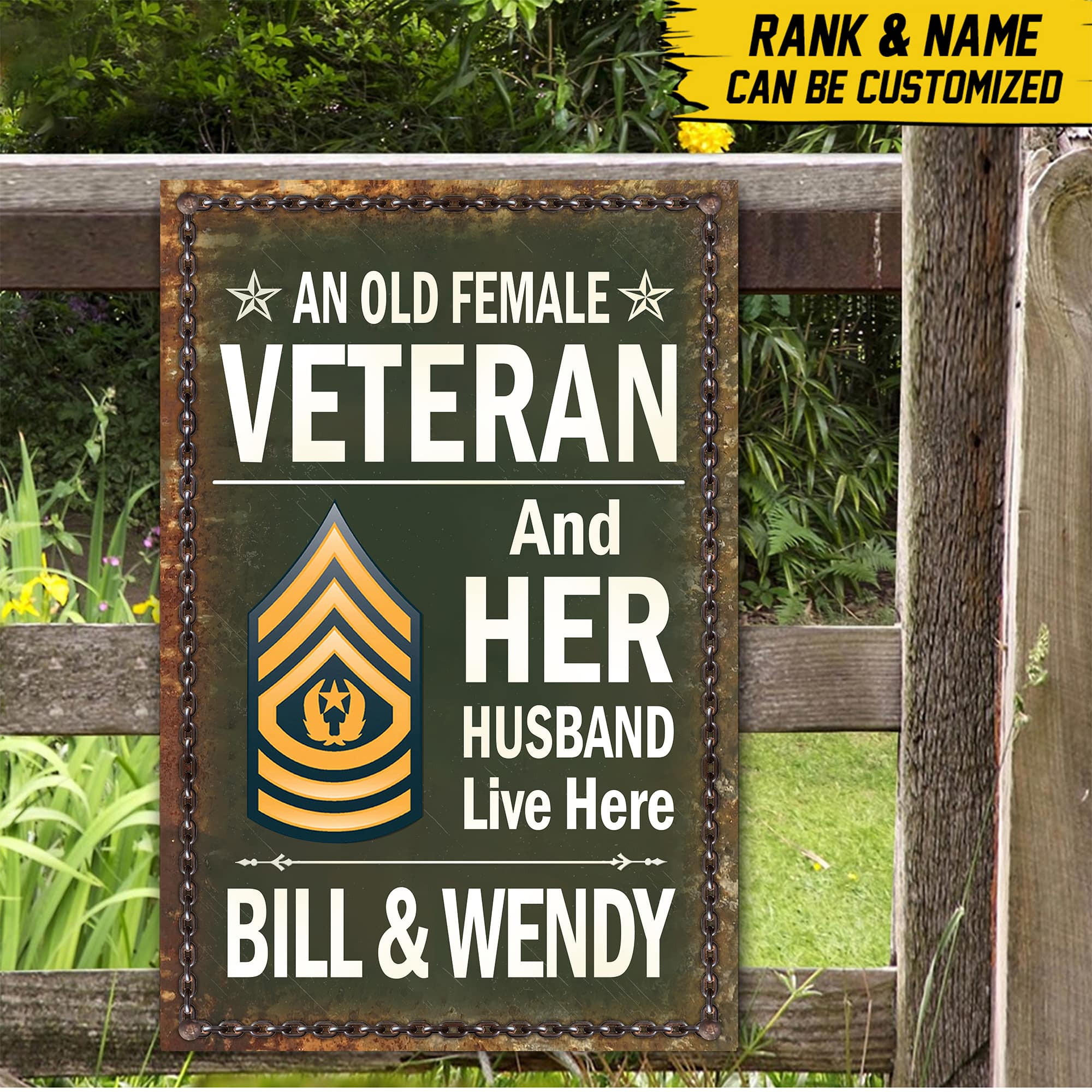 Premium An Old Female Veteran Metal Sign APVC211211
