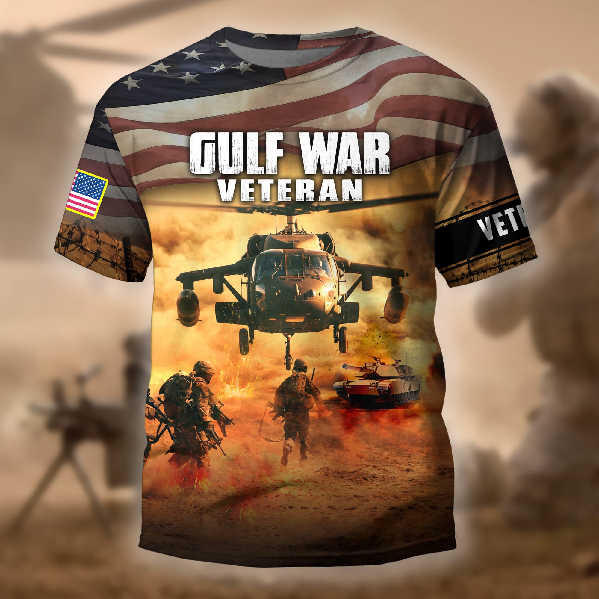 Premium Gulf War US Veteran Zip Hoodie APVC261201