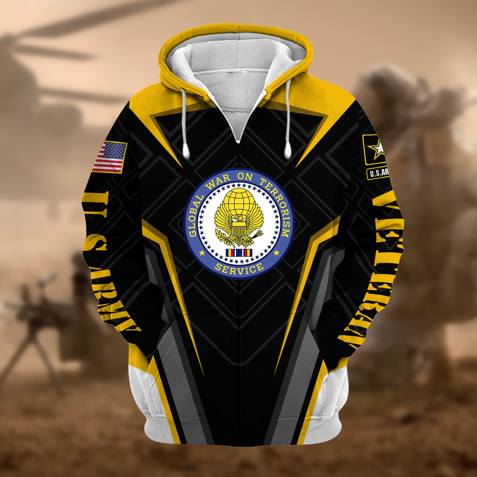 Premium Global War on Terror Zip Up Hoodie APVC220110
